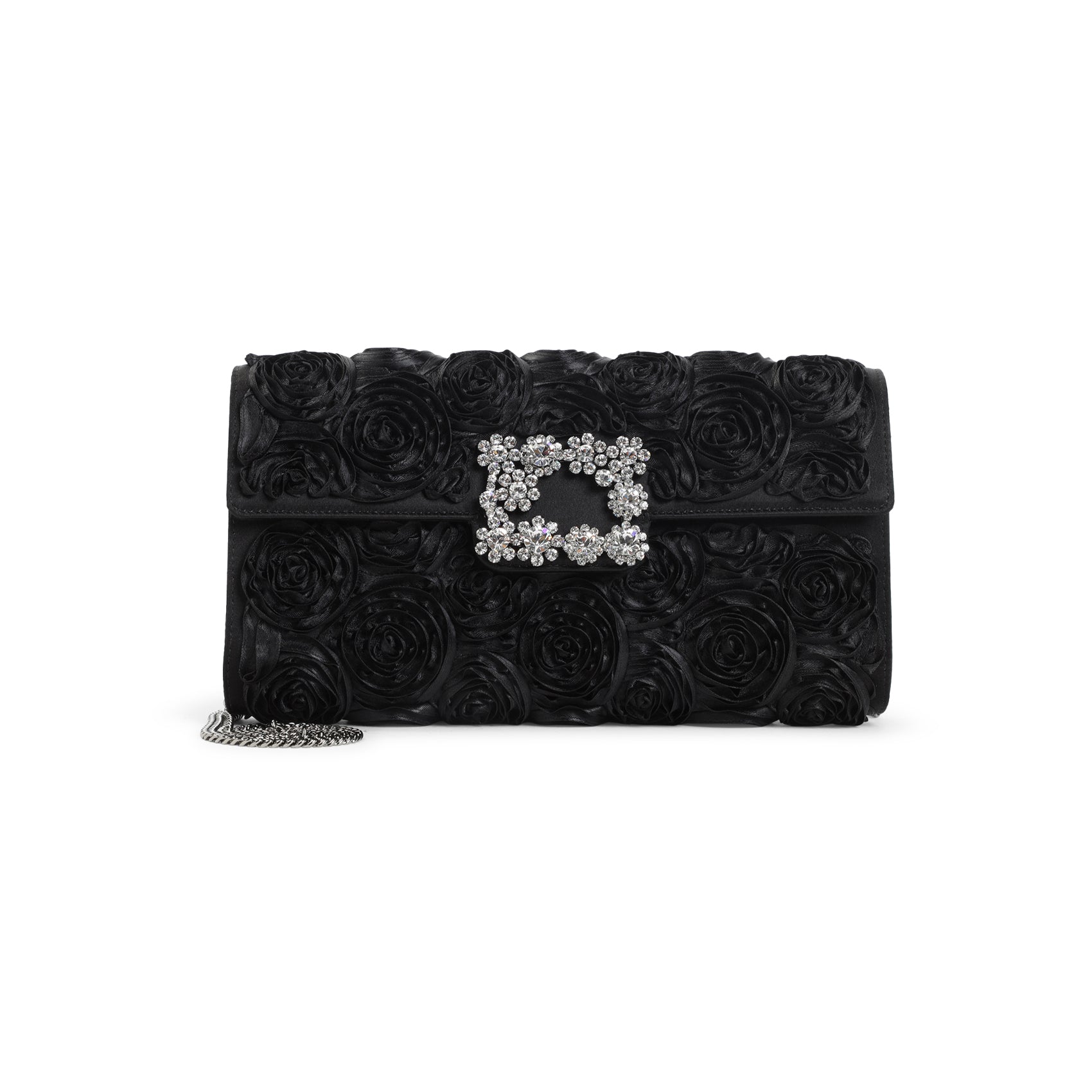 ROGER VIVIER Mini Envelope Flap Rose Flower Buckle Bag - FW25