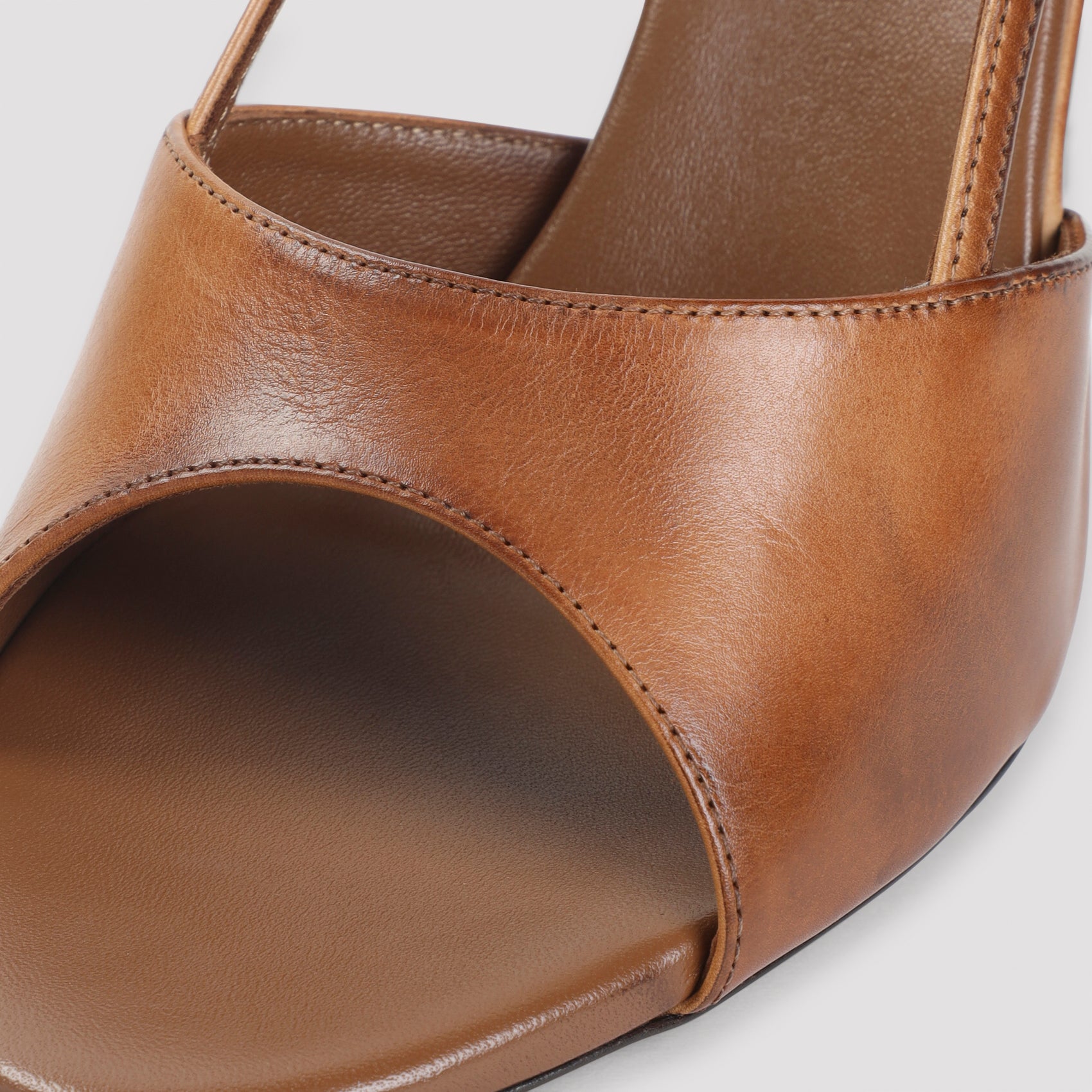 MIU MIU 100% Leather Men’s Sandals with 8.5cm Heel Height