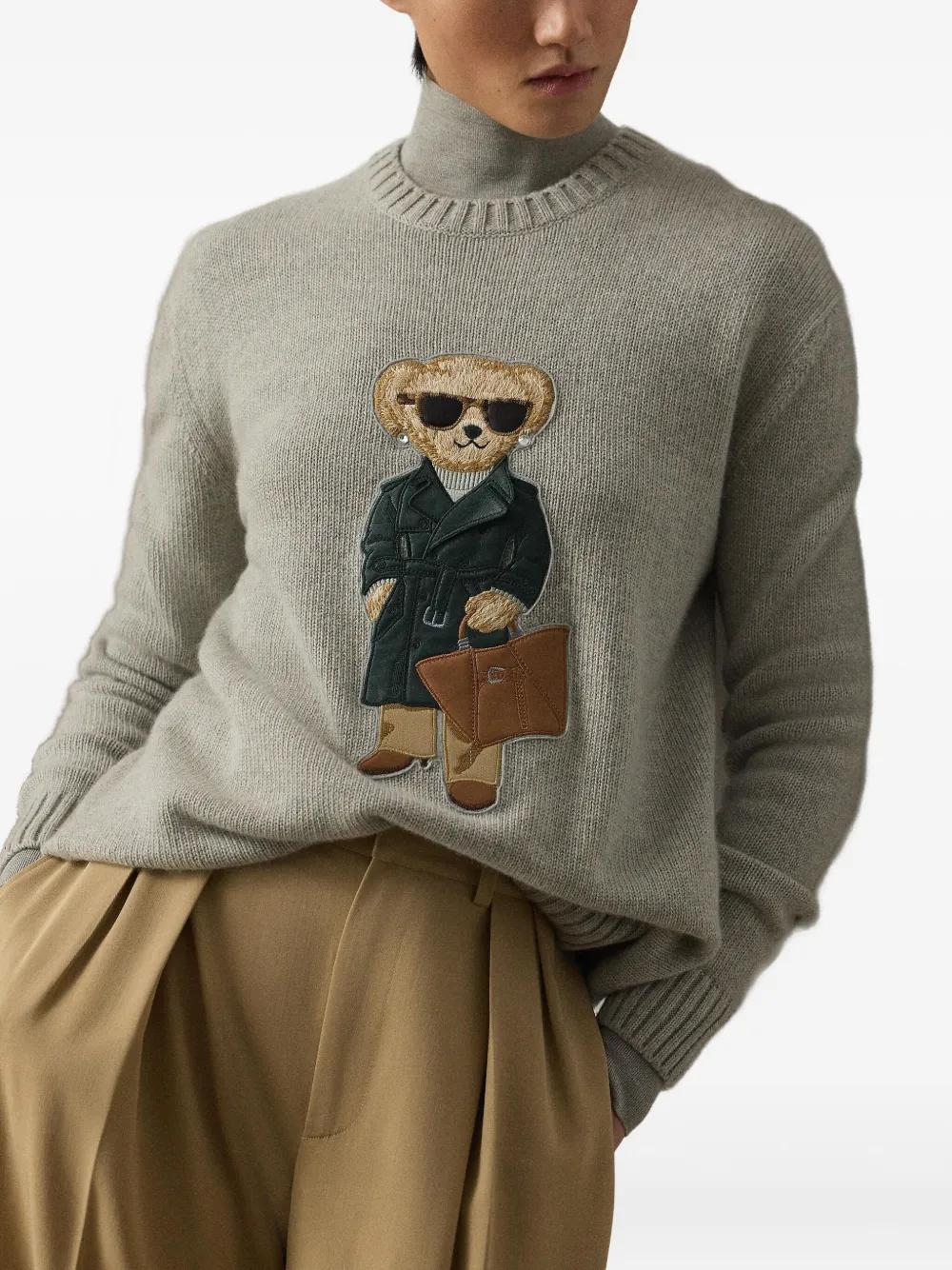 RALPH LAUREN Bear Cashmere Knit Sweater - XS