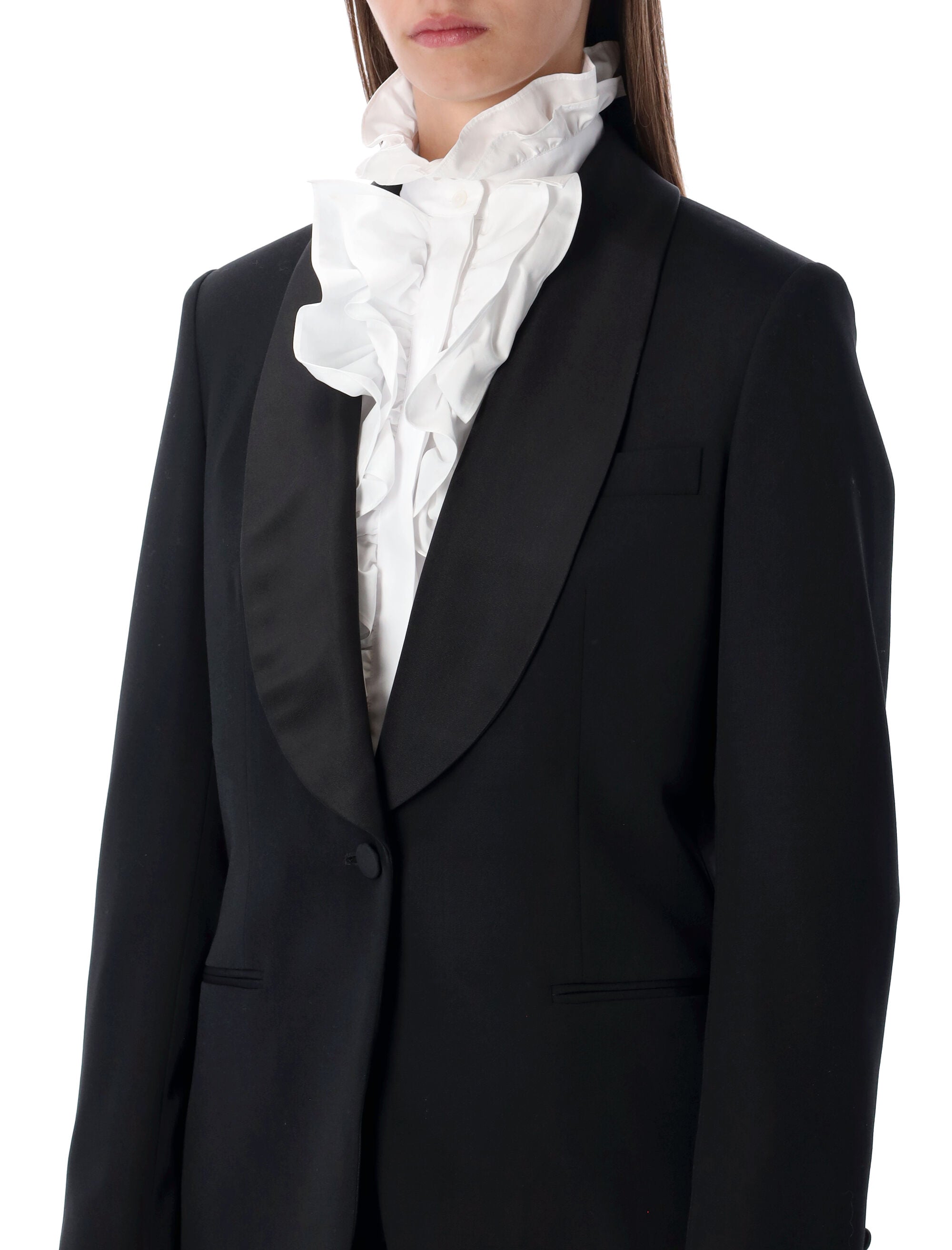 RALPH LAUREN Sutton Slim Grain of Poudre Tuxedo Jacket - Size 4