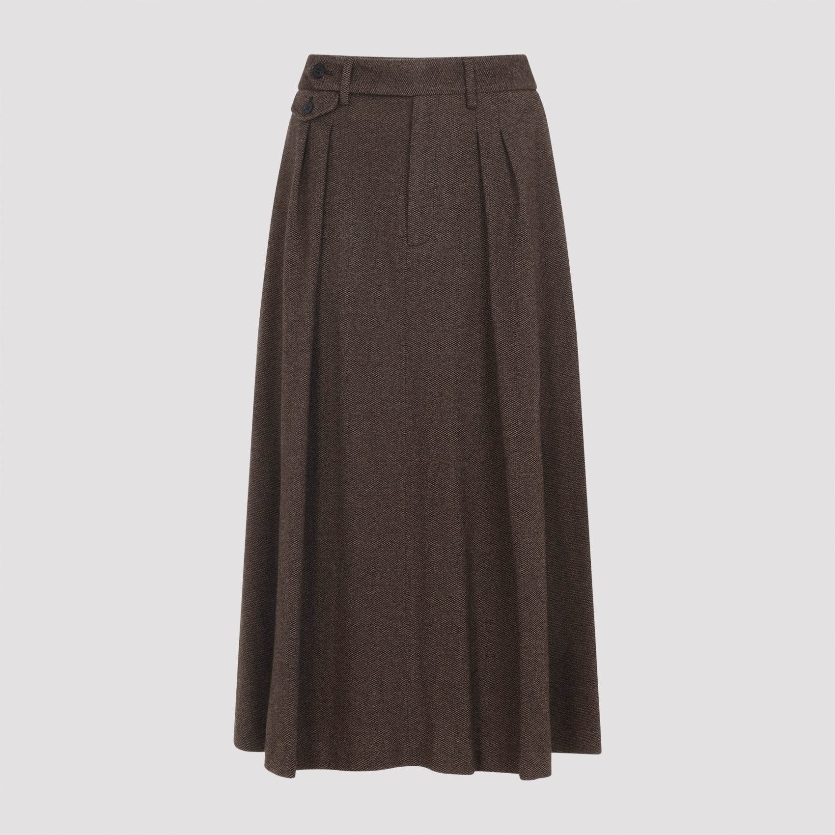 RALPH LAUREN COLLECTION Evelyn Mid A-Line Wool Skirt for Women