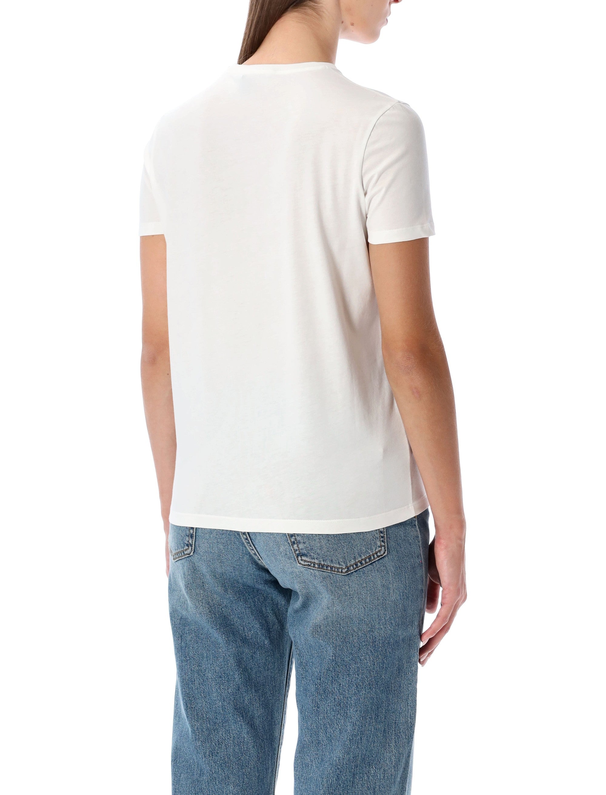 RALPH LAUREN Slim Cotton Polo Bear T-Shirt - Women's Size S