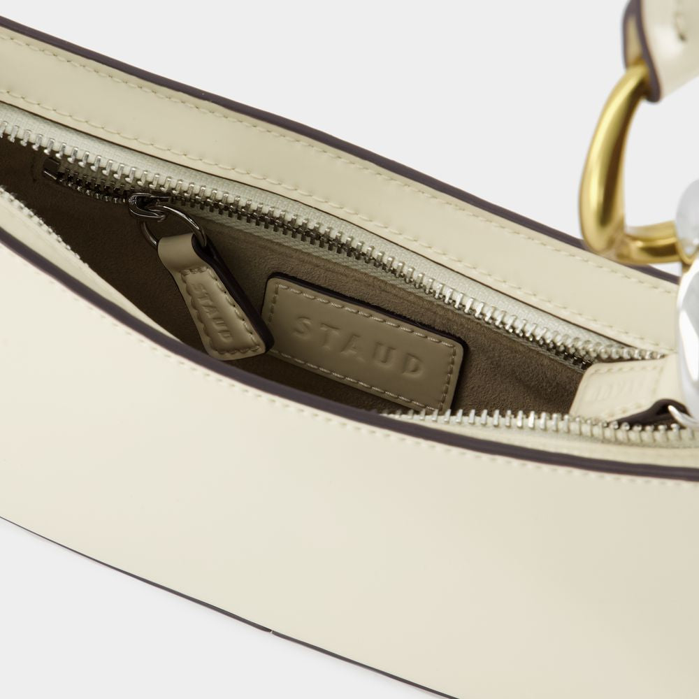 STAUD Mini Hobo Handbag with Artistic Ring Details