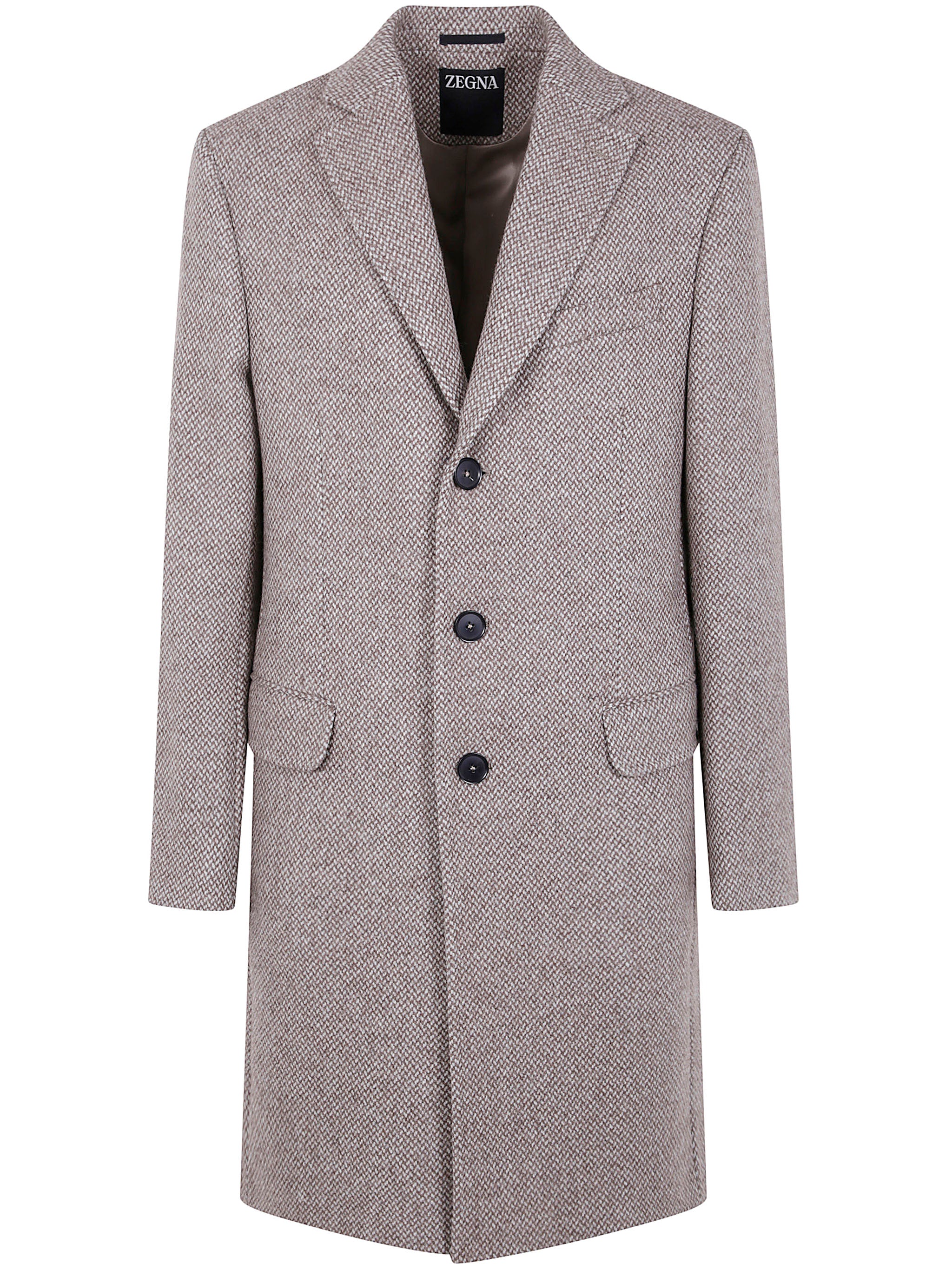 ZEGNA Luxury Wool and Cashmere Overcoat for Men