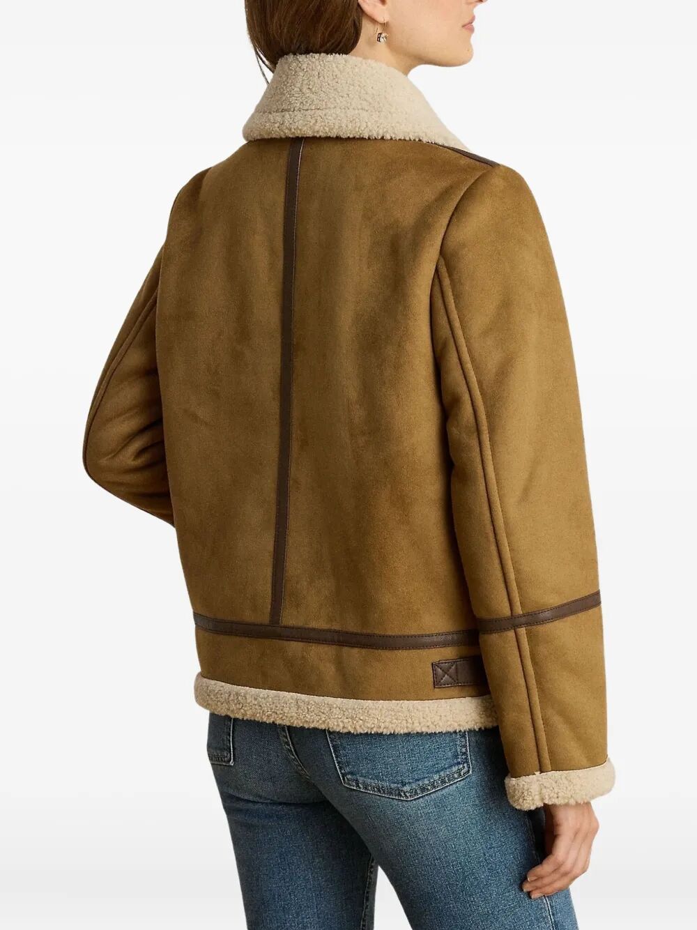 LAUREN RALPH LAUREN Shearling Single-Breasted Jacket