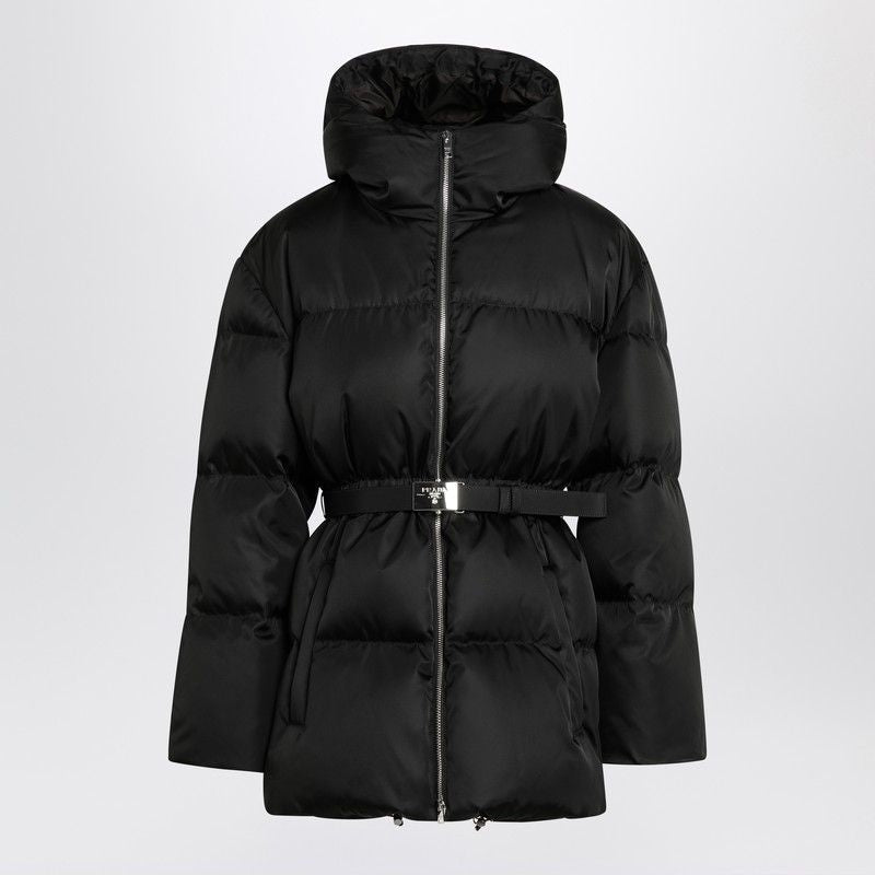 PRADA Hooded Belted Puffer Jacket