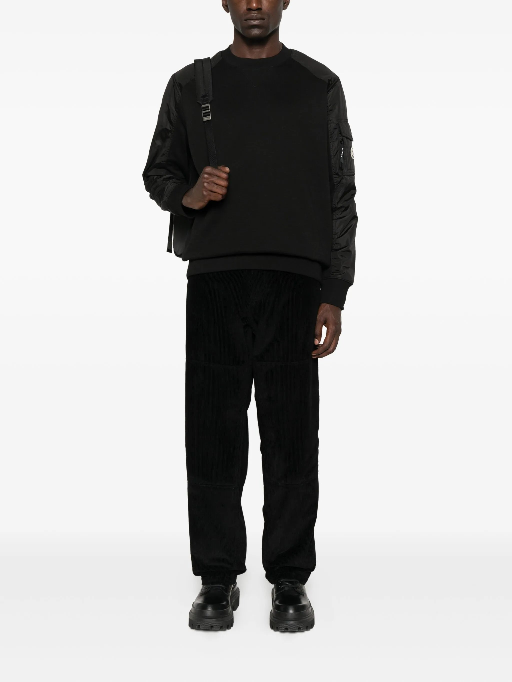 MONCLER Luxurious Velvet Straight Cut Pants for Men - FW25