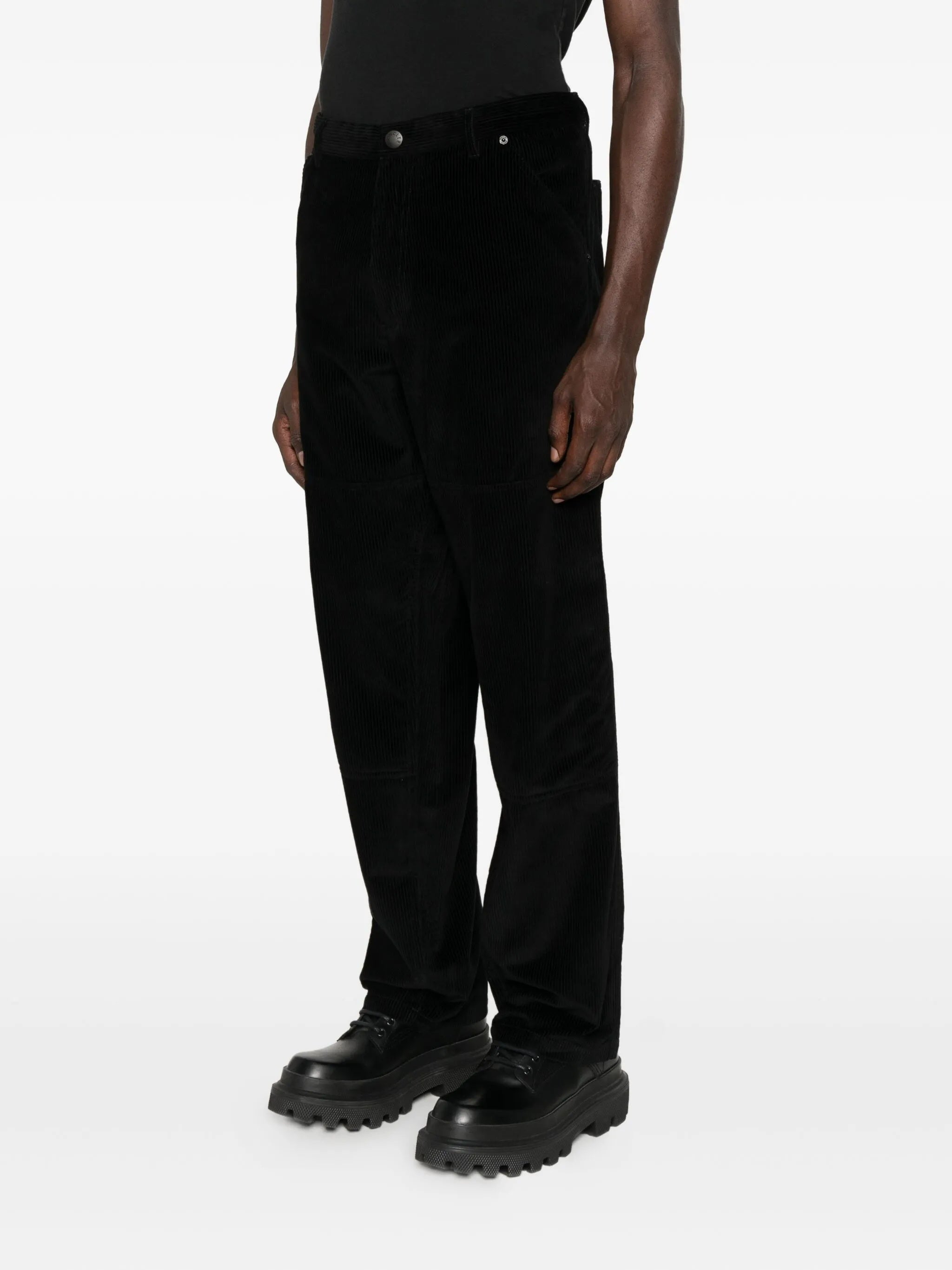 MONCLER Luxurious Velvet Straight Cut Pants for Men - FW25