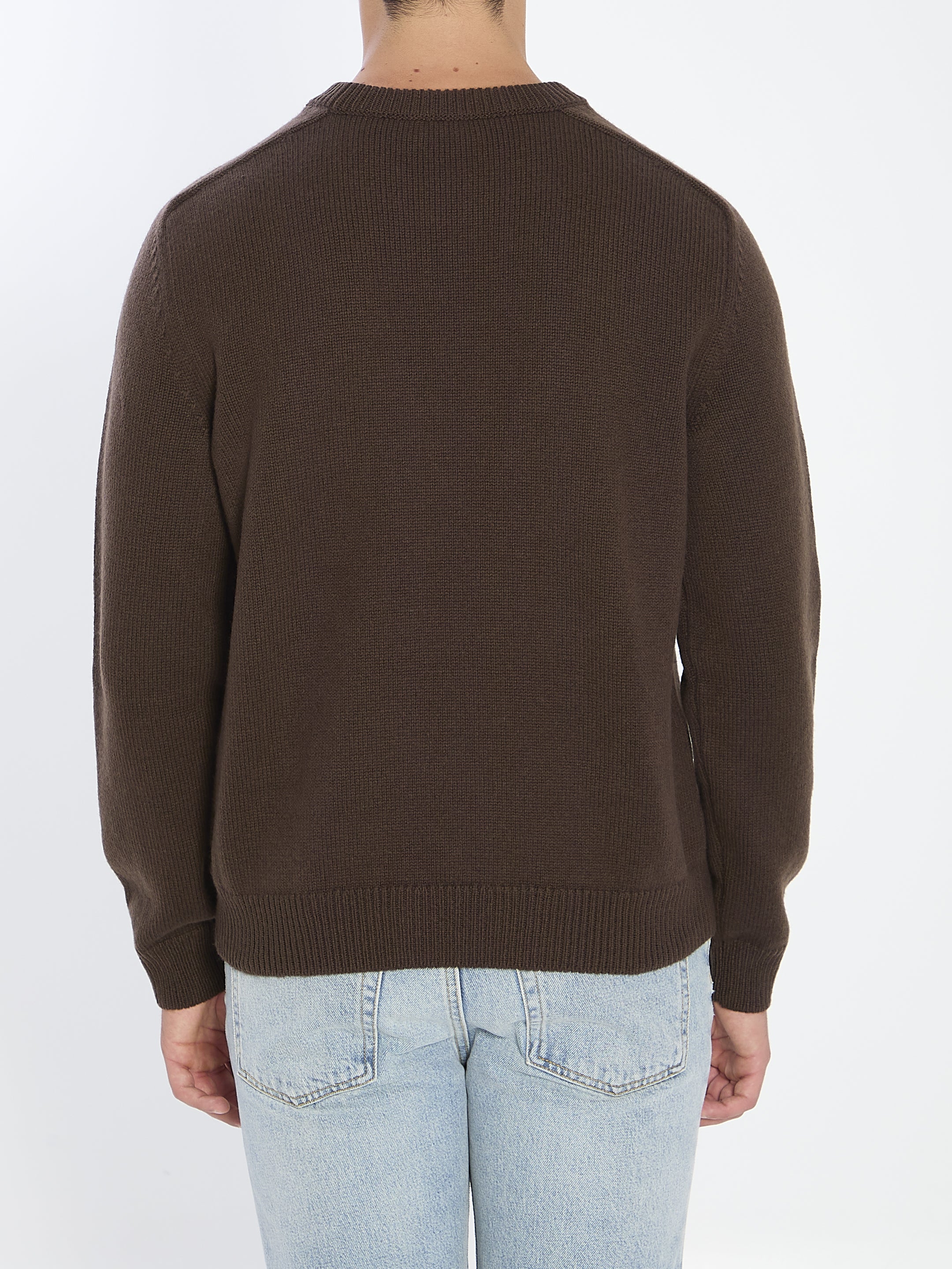 CELINE Wool and Cashmere Crewneck Sweater - Size L