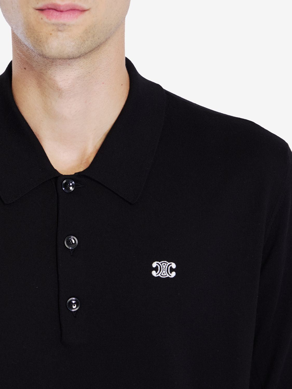 CELINE Triomphe Cotton Polo Shirt - Men’s SS25 Collection