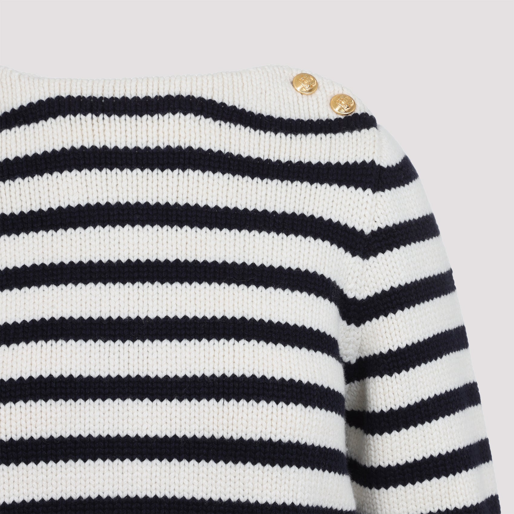 CELINE Mariniere Pullover - Women’s Lightweight Knit Sweater