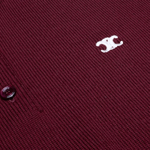 CELINE Wool Cropped Polo Top for Women