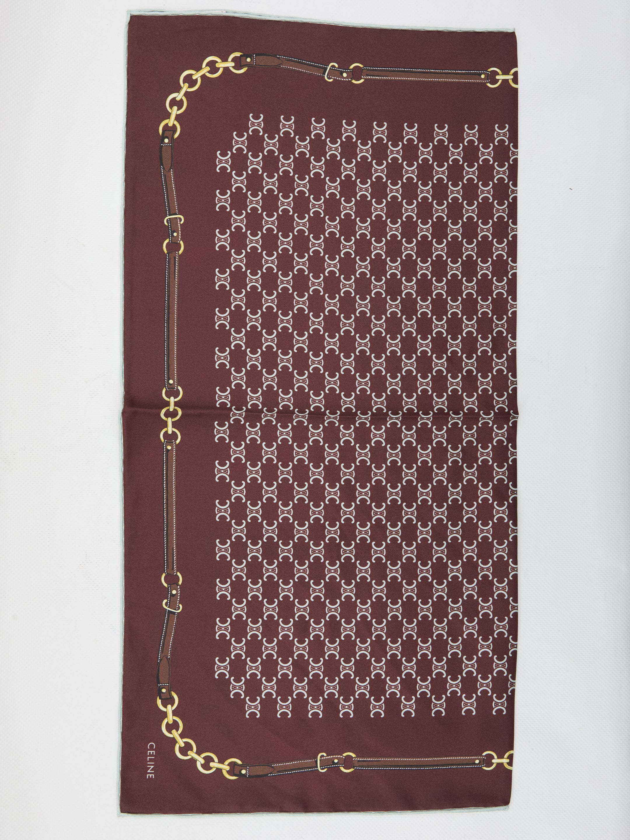 CELINE Heritage Silk Twill Bandana 55 x 55 cm