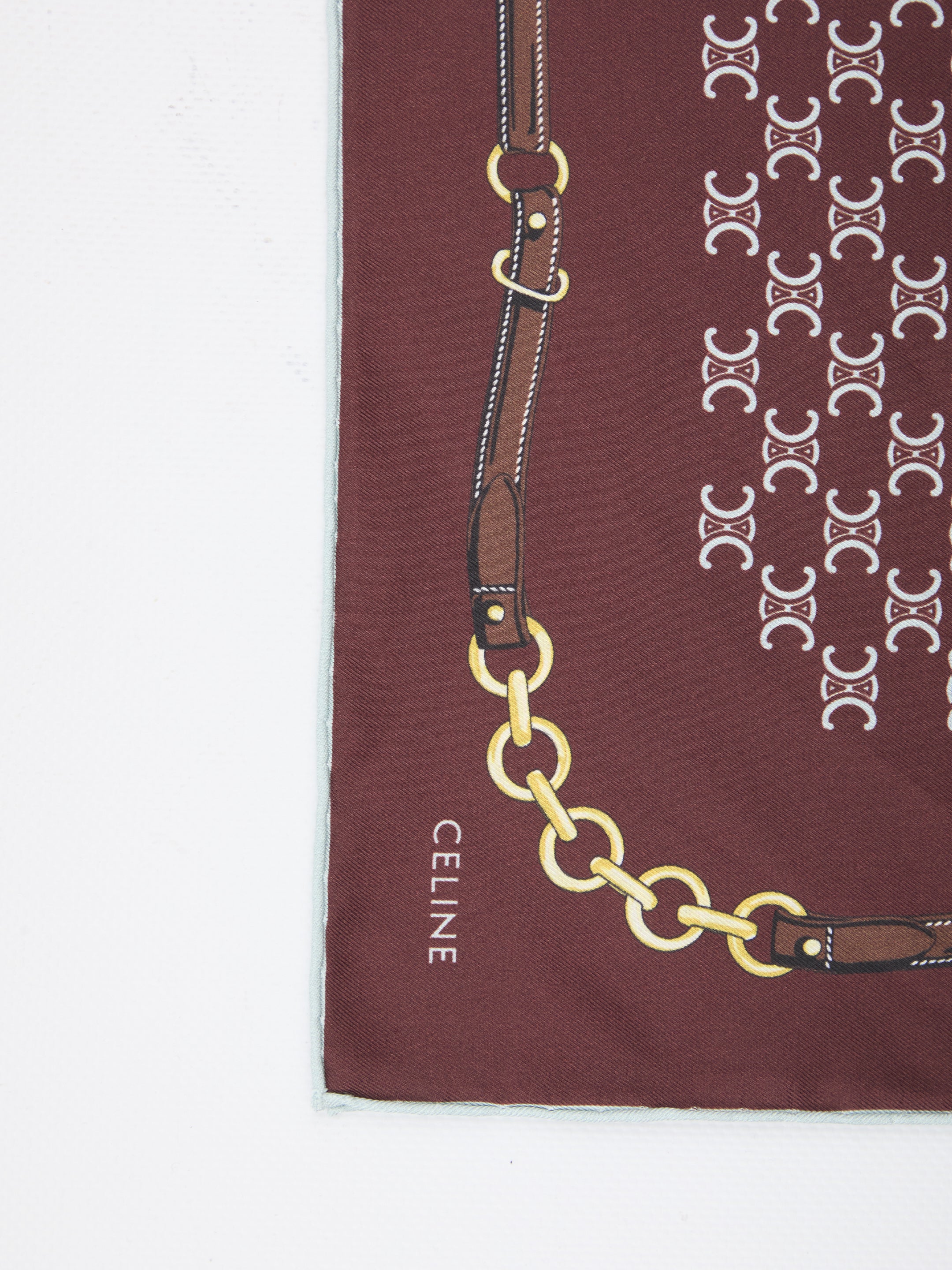 CELINE Heritage Silk Twill Bandana 55 x 55 cm