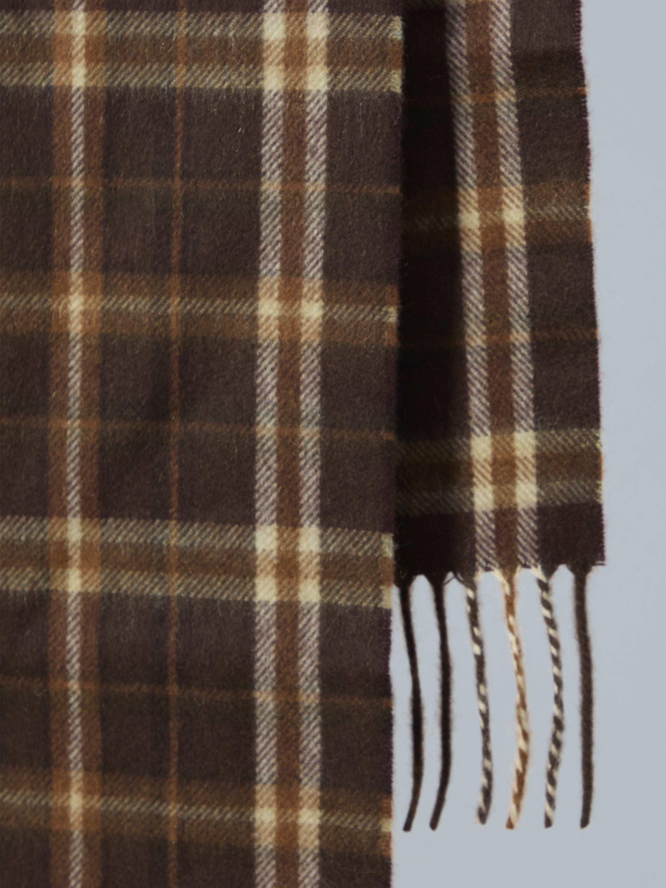 CELINE Cashmere Scarf with Checkered Design - 35 x 190 cm