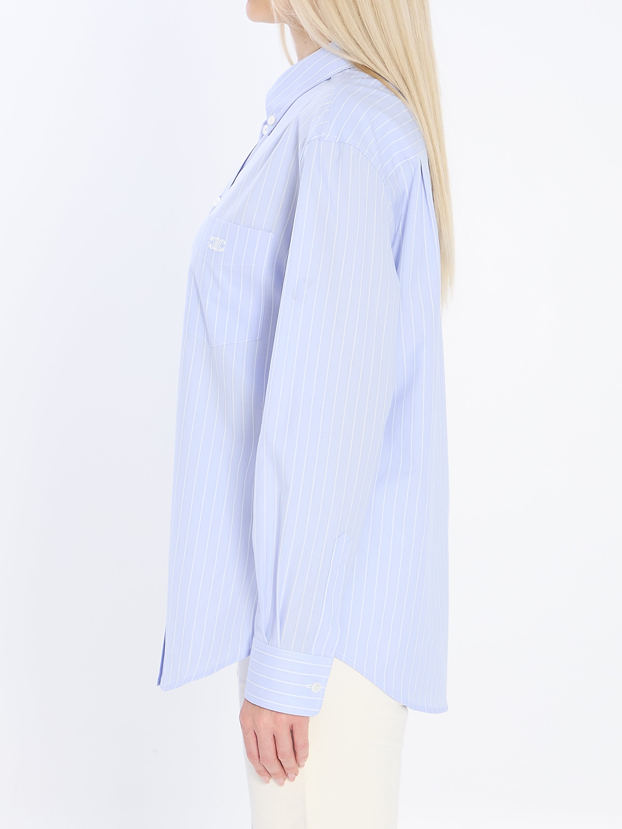 CELINE Striped Cotton Shirt - Size 38