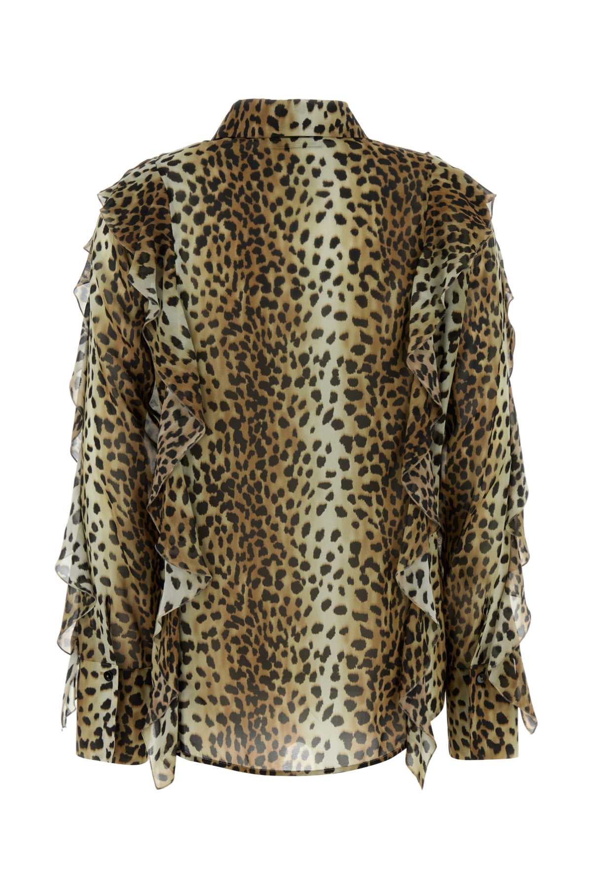 BLUMARINE Printed Georgette Button-Up Shirt for Women