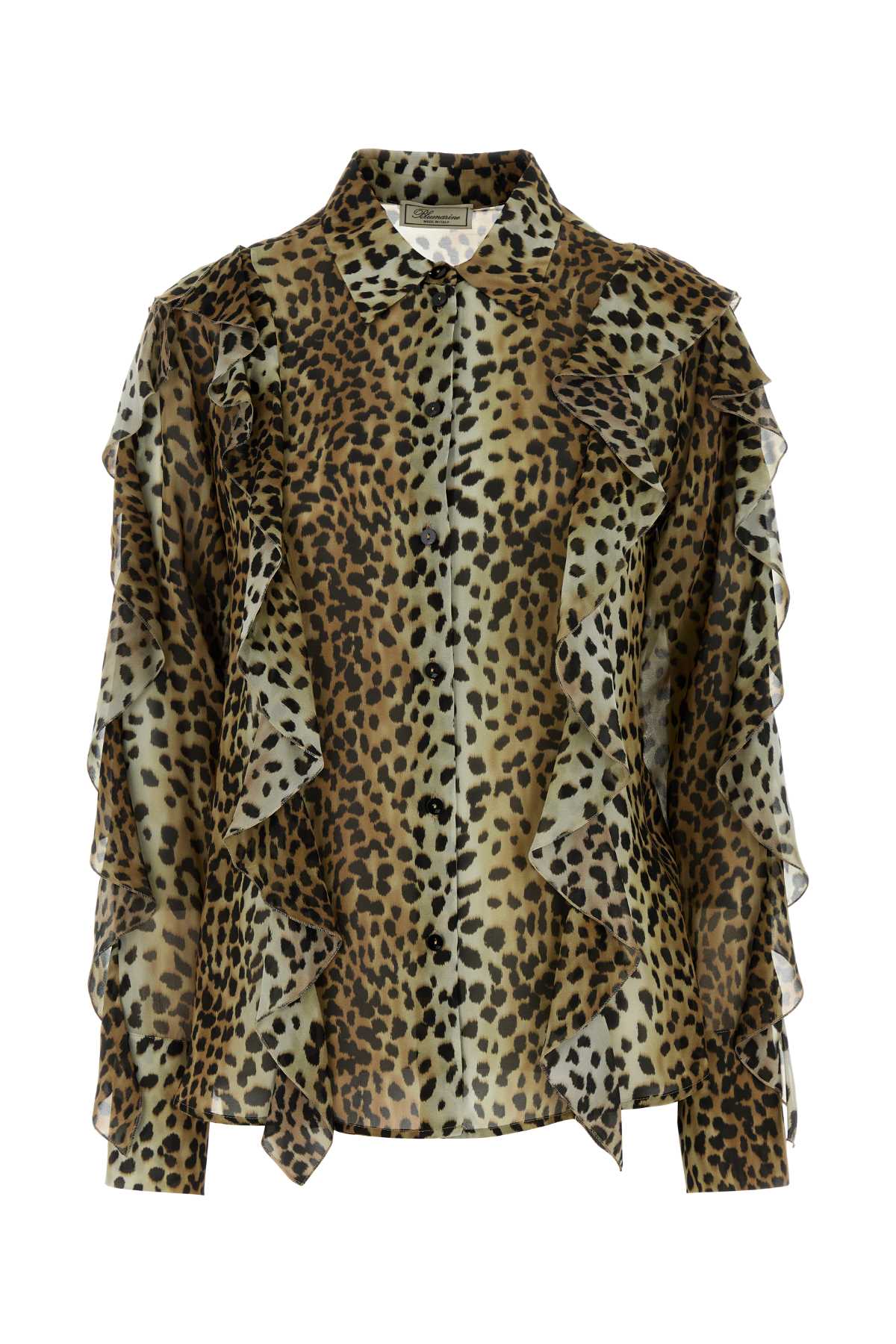 BLUMARINE Printed Georgette Button-Up Shirt for Women