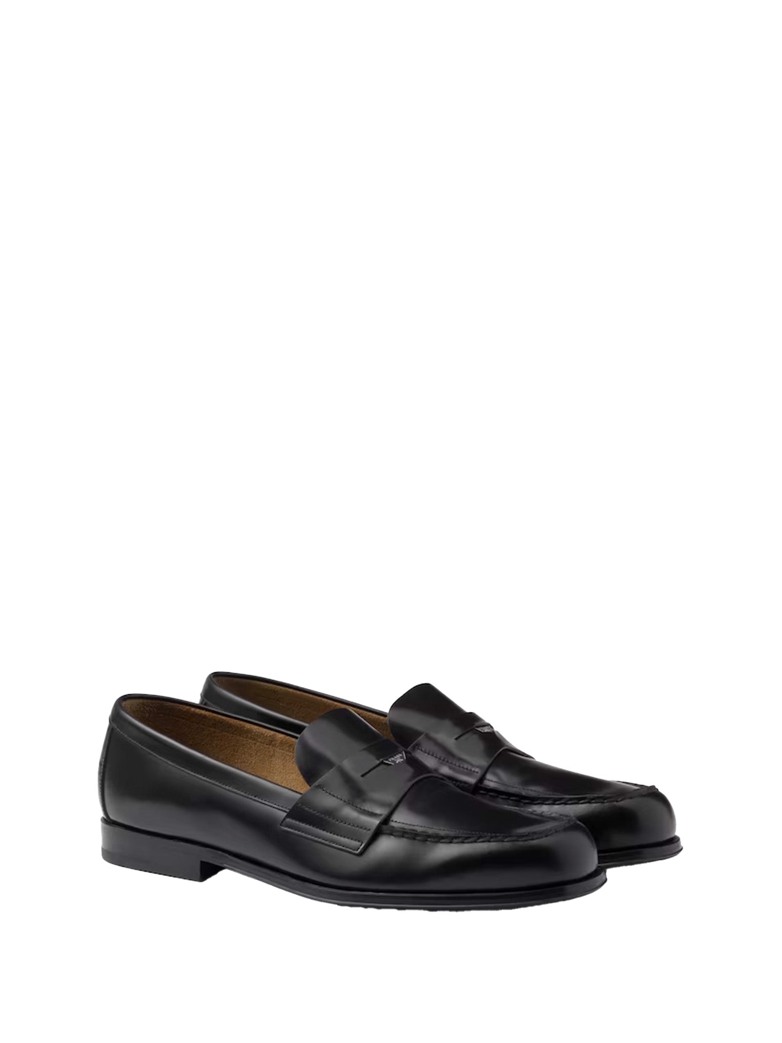 PRADA Brushed Leather Loafers for Men