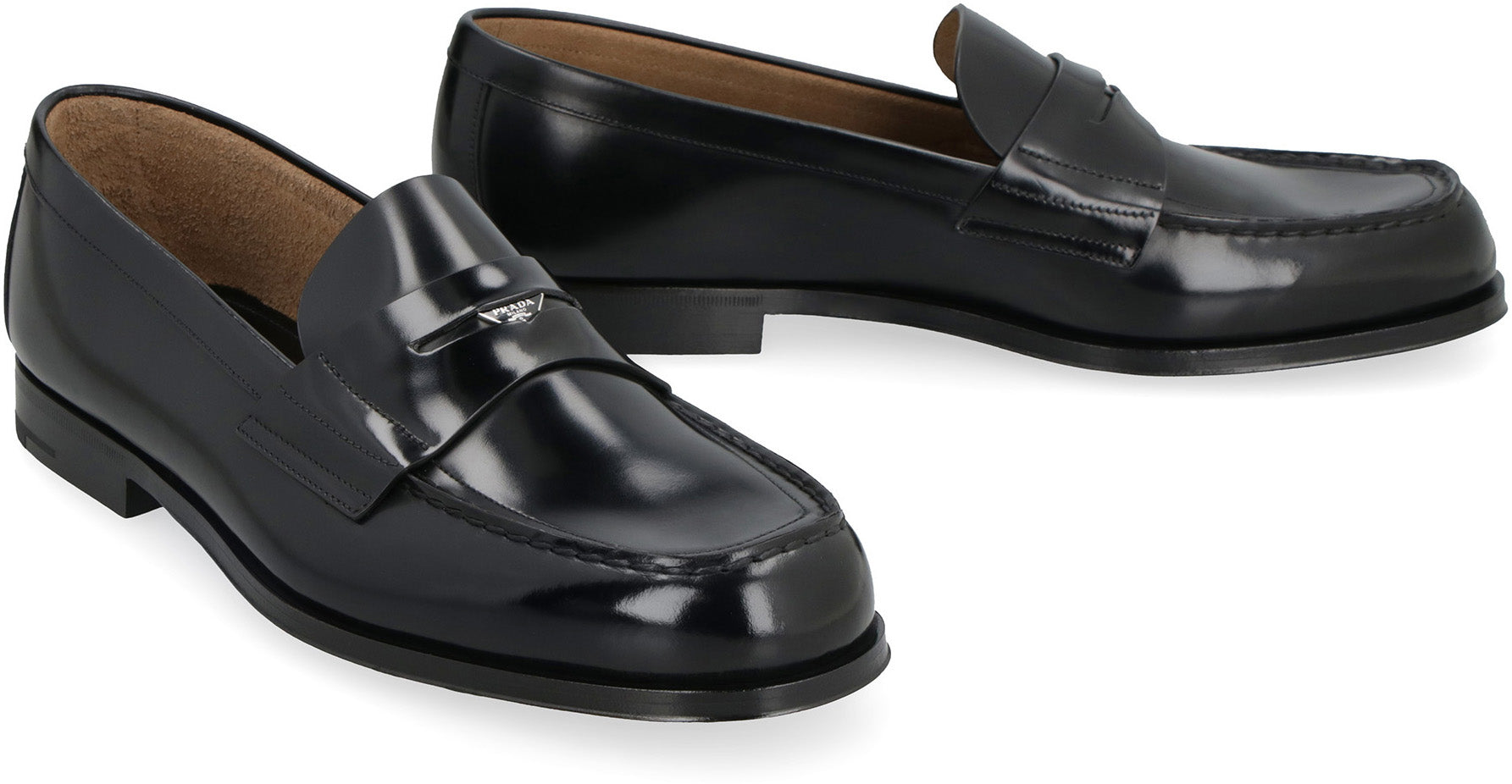 PRADA Classic Leather Loafers for Men