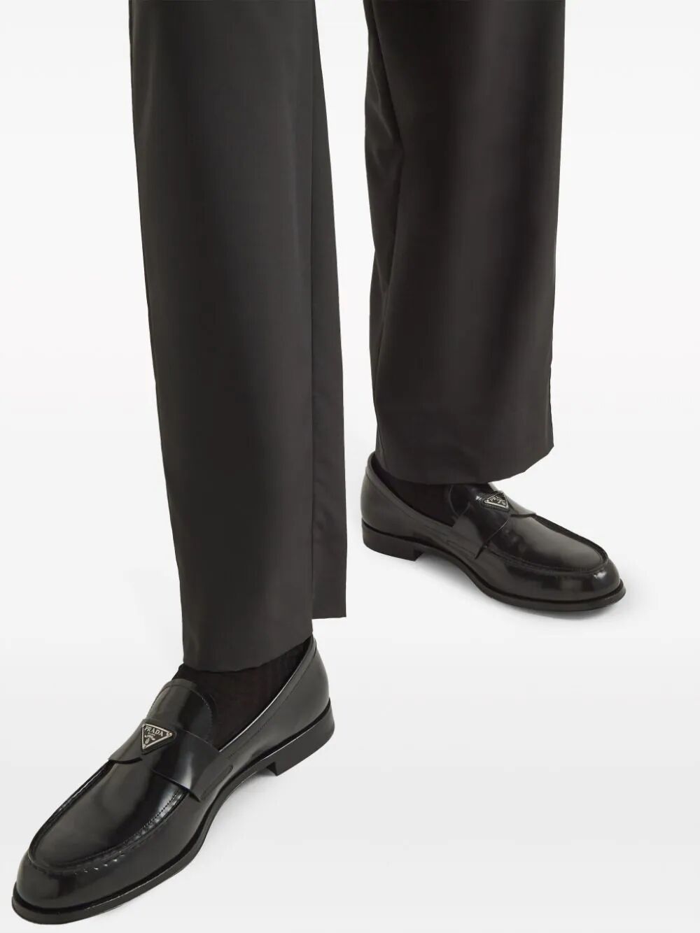 PRADA Men's Leather Loafers - Fall 2024 Collection