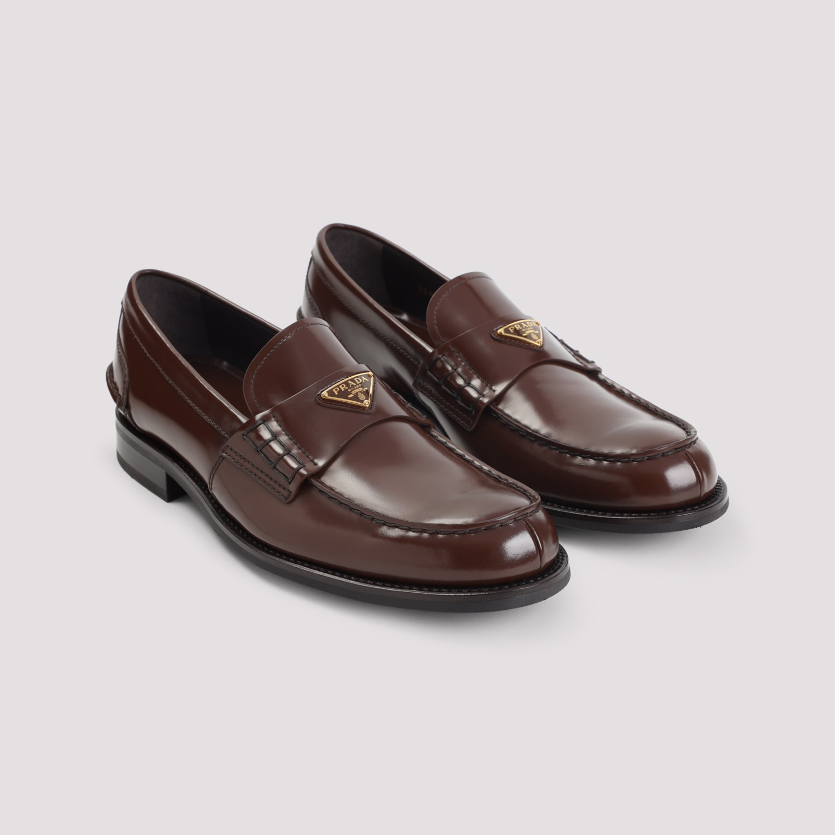 PRADA Brushed Leather Loafers for Men