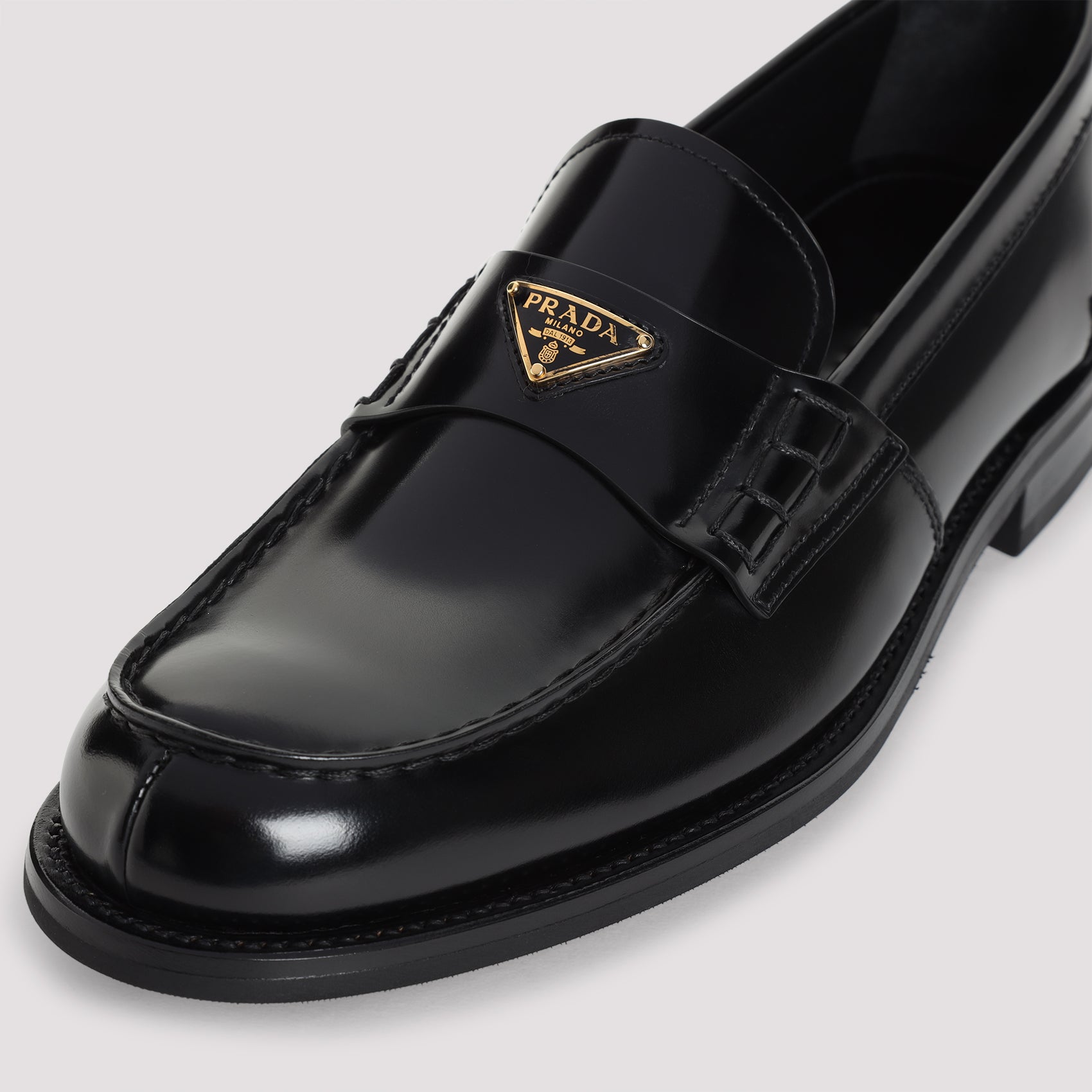 PRADA Brushed Leather Loafers for Men