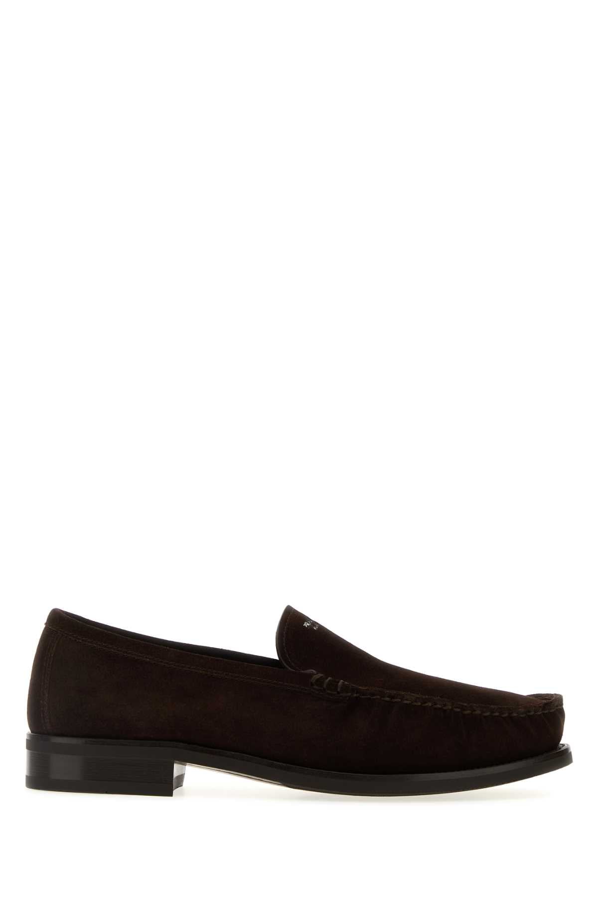 PRADA Men's Suede Loafers - Elegant Comfort for FW25
