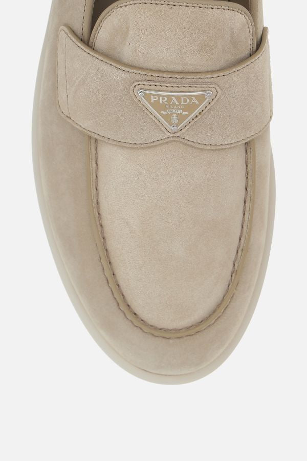 PRADA Suede Loafers for Men - FW25 Collection