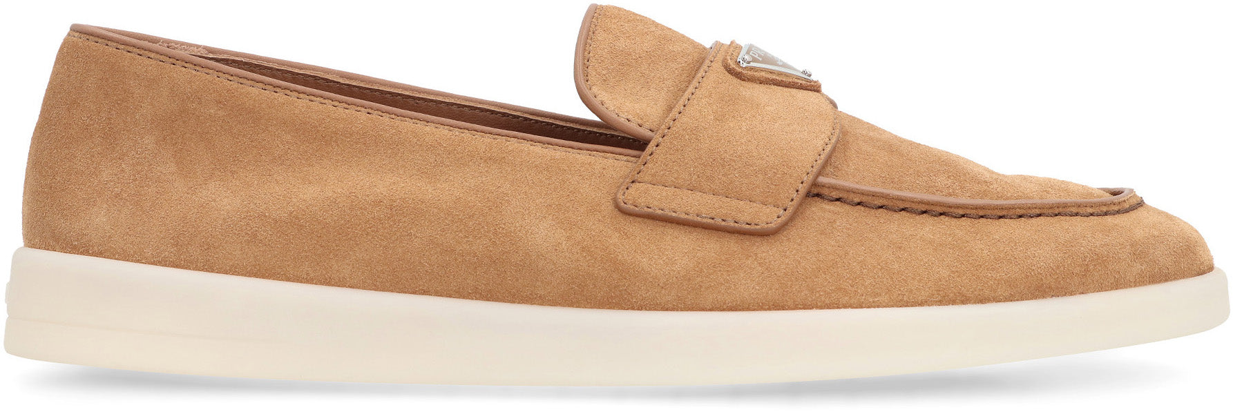 PRADA Men's Suede Loafers with Round Toe