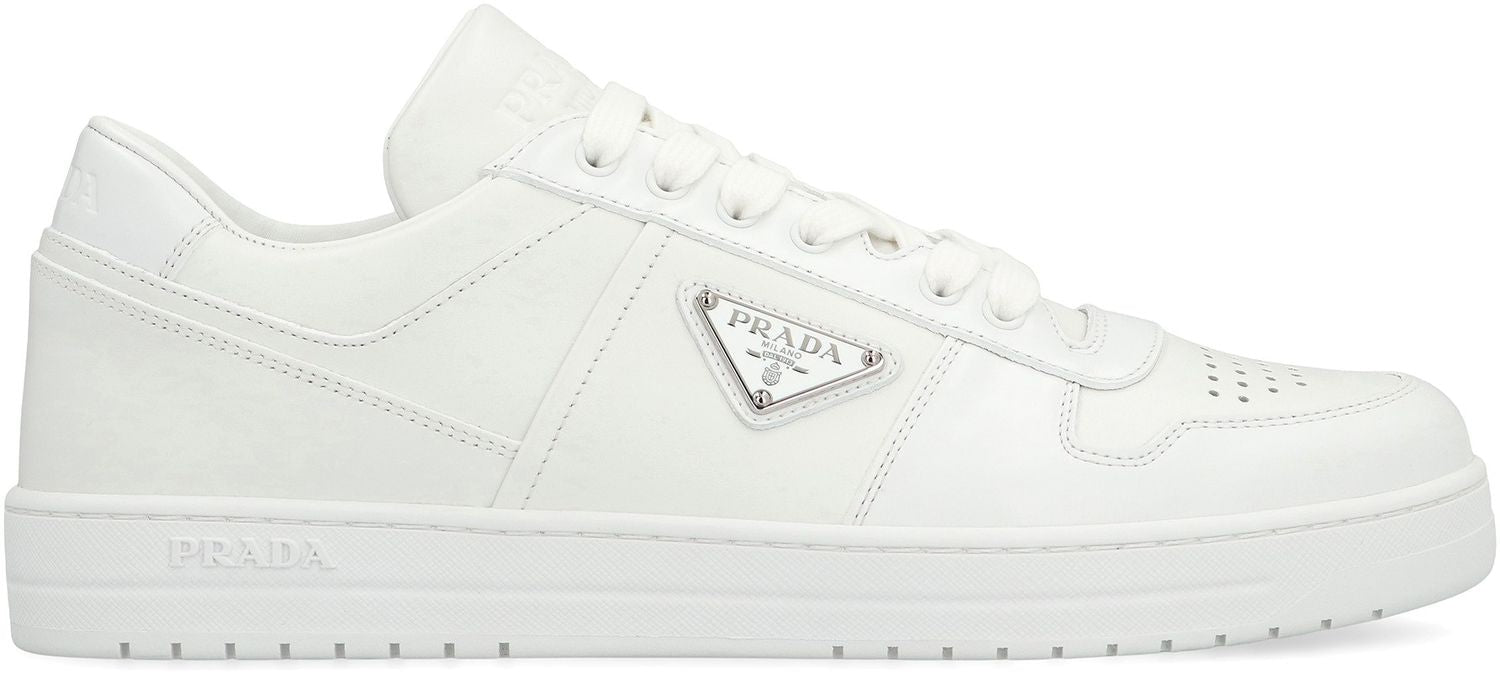 PRADA Downtown Leather Low-Top Sneaker