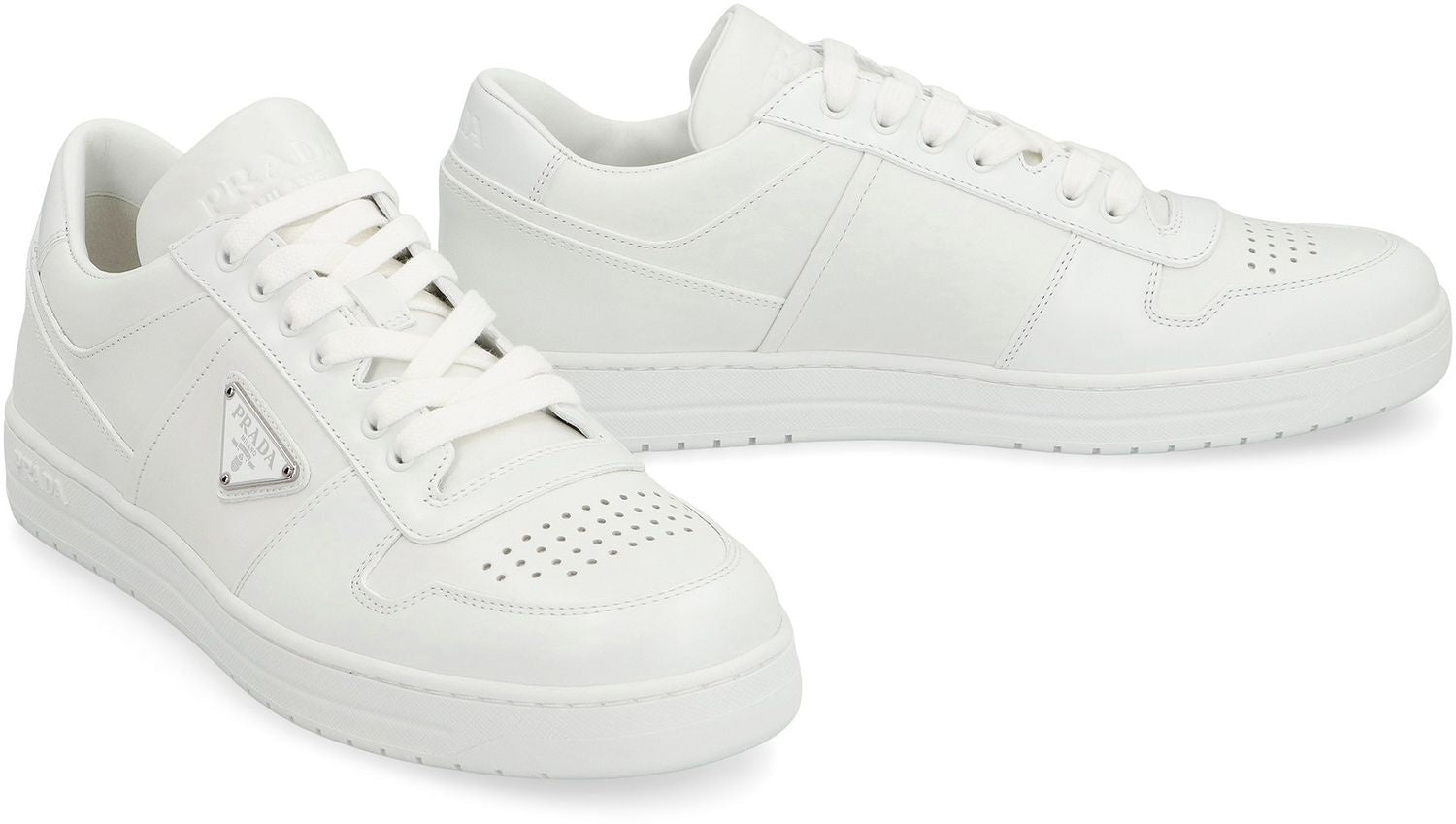 PRADA Downtown Leather Low-Top Sneaker