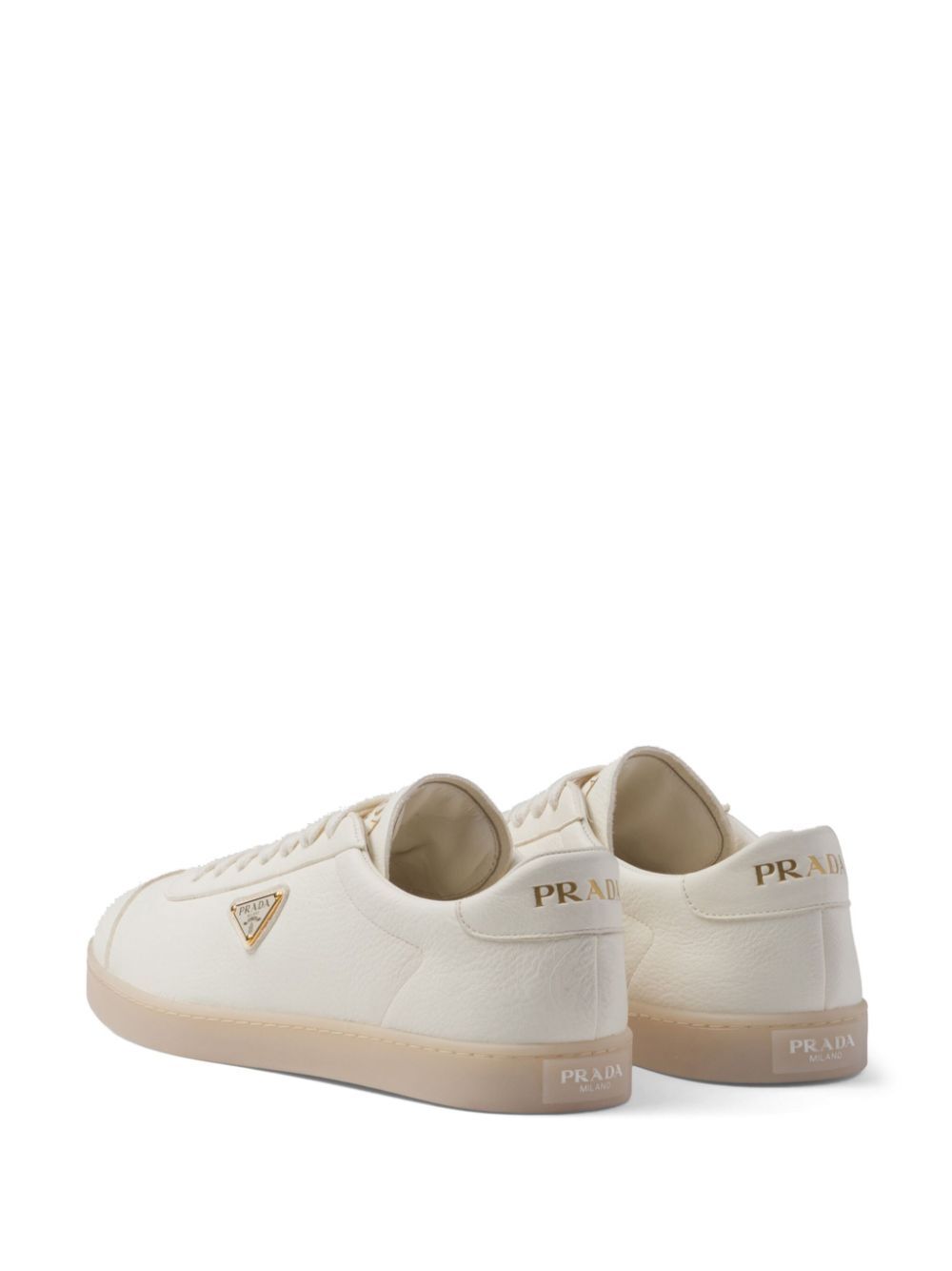 PRADA Grainy Leather Men's Sneakers with 2.5 CM Sole