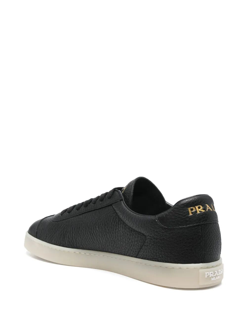 PRADA Grained Leather Sneakers with 2.5 cm Sole for Men