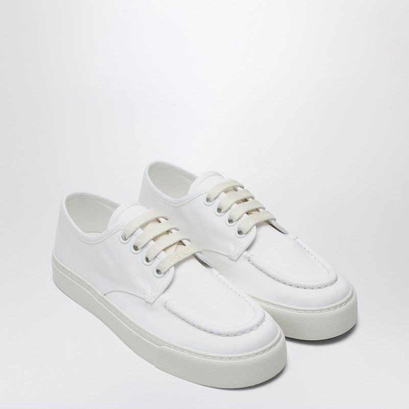 PRADA Cotton Canvas Lace-Up Sneakers for Men - SS25 Collection