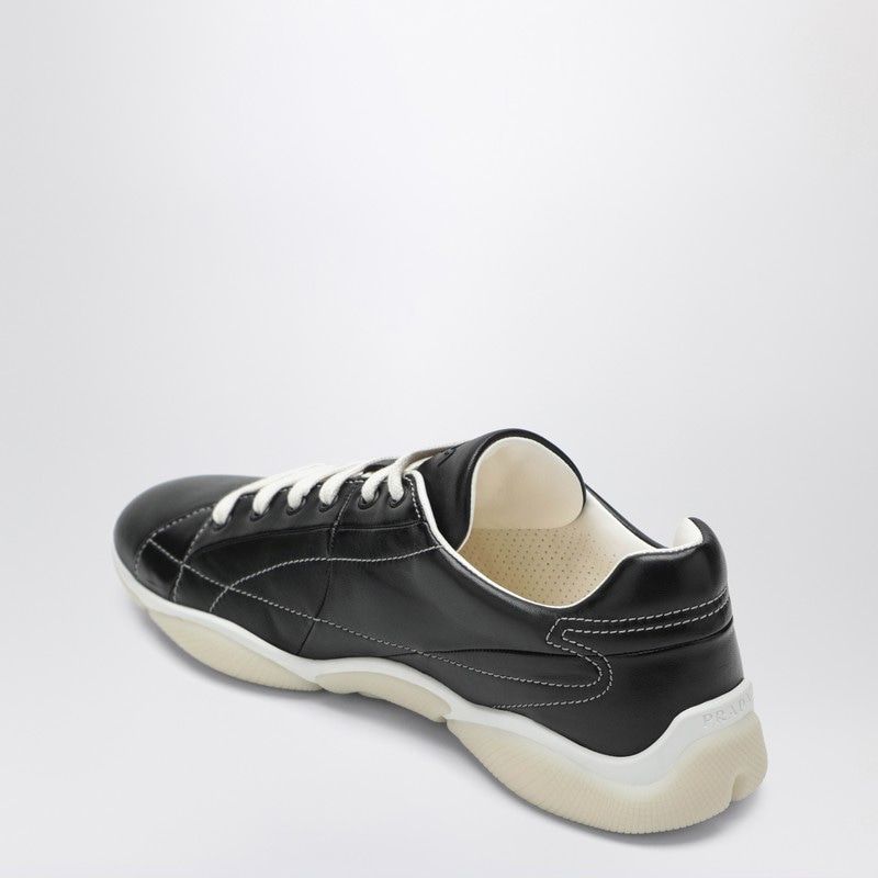 PRADA Nappa Leather Geometric Stitch Sneakers - FW25