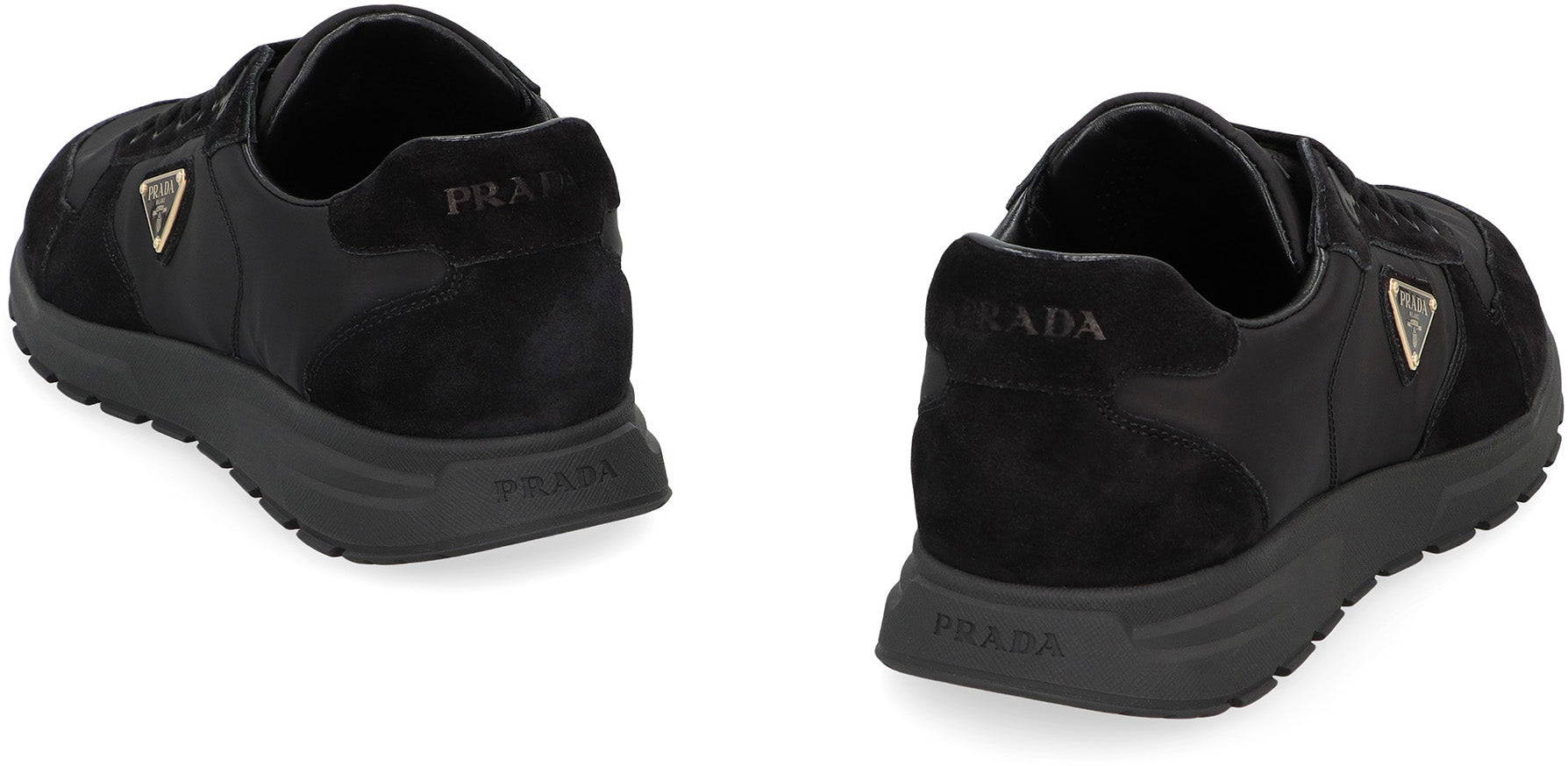 PRADA Low-Top Suede and Nylon Sneakers for Men