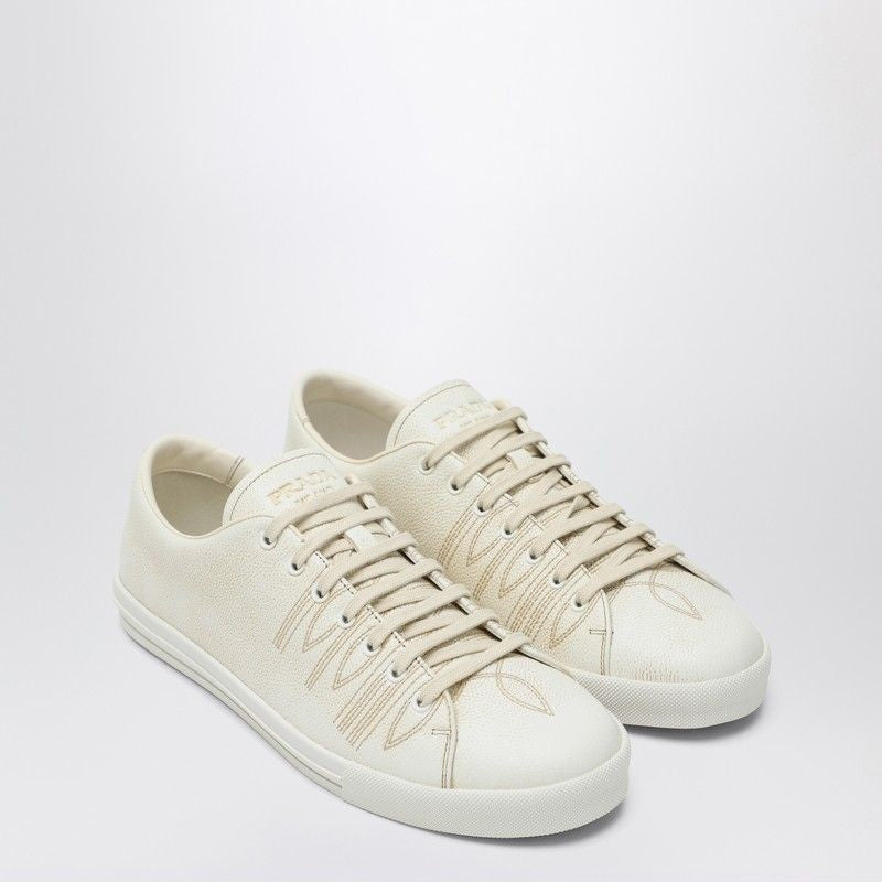 PRADA Leather Lace-Up Sneakers for Men