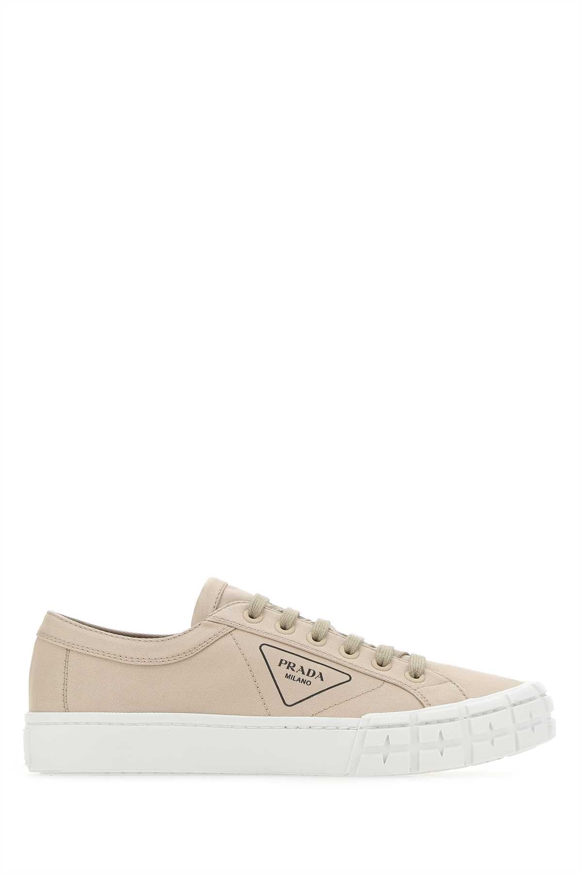 PRADA Café Gabardine Wheel Sneaker for Men