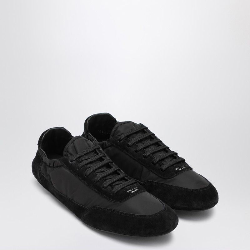 PRADA Collapse Re-Nylon and Suede Sneaker