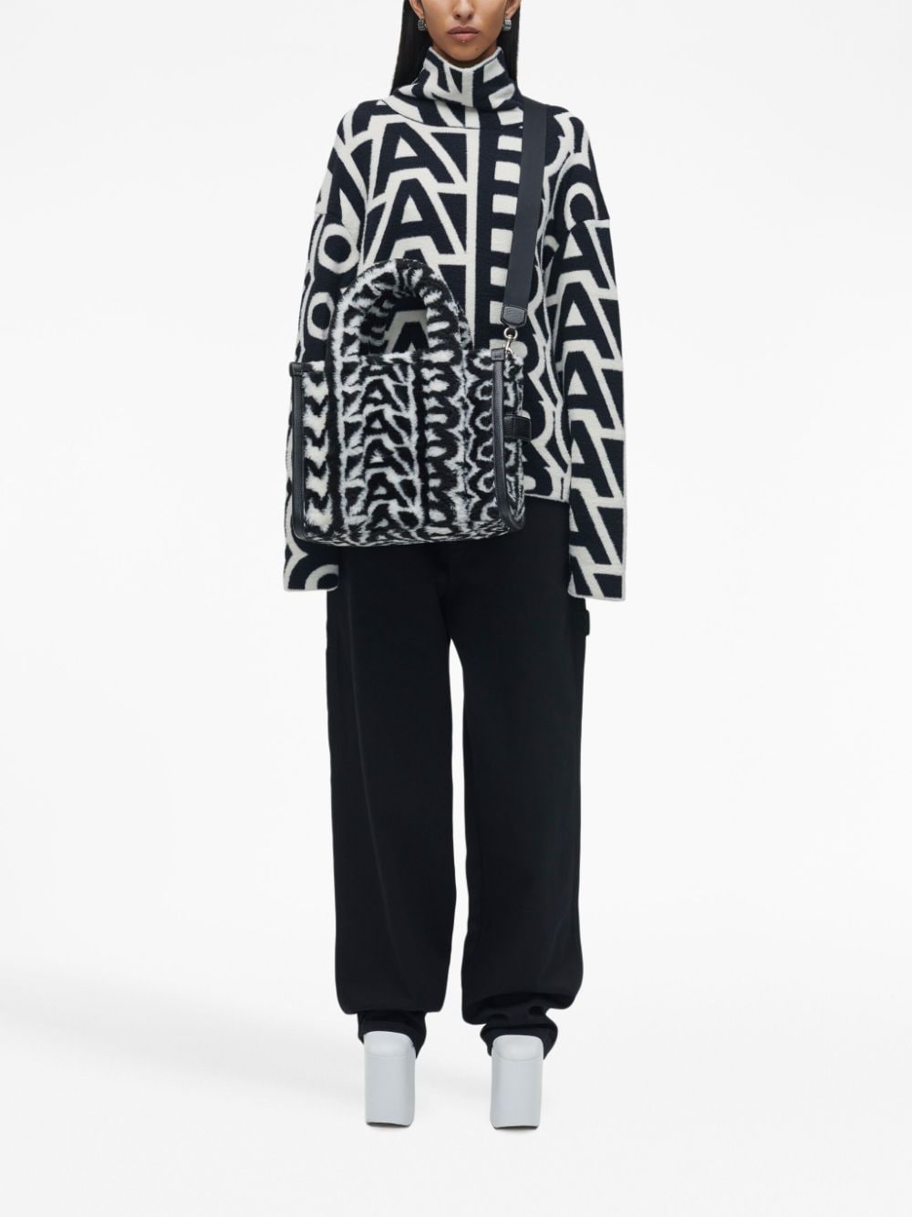 MARC JACOBS Medium Tote Handbag with Hair Logo Design