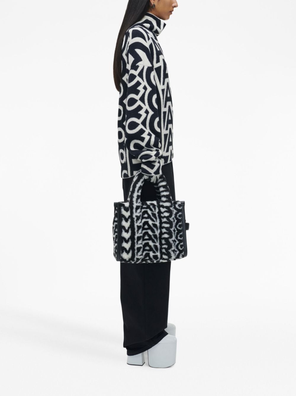 MARC JACOBS Medium Tote Handbag with Hair Logo Design