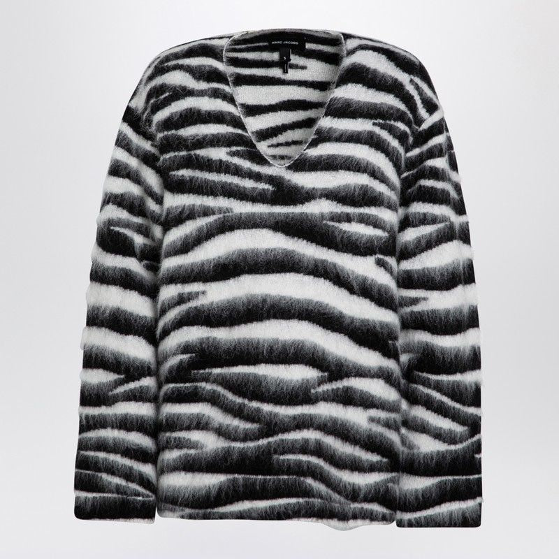 MARC JACOBS Zebra-Patterned Wool-Blend Jumper