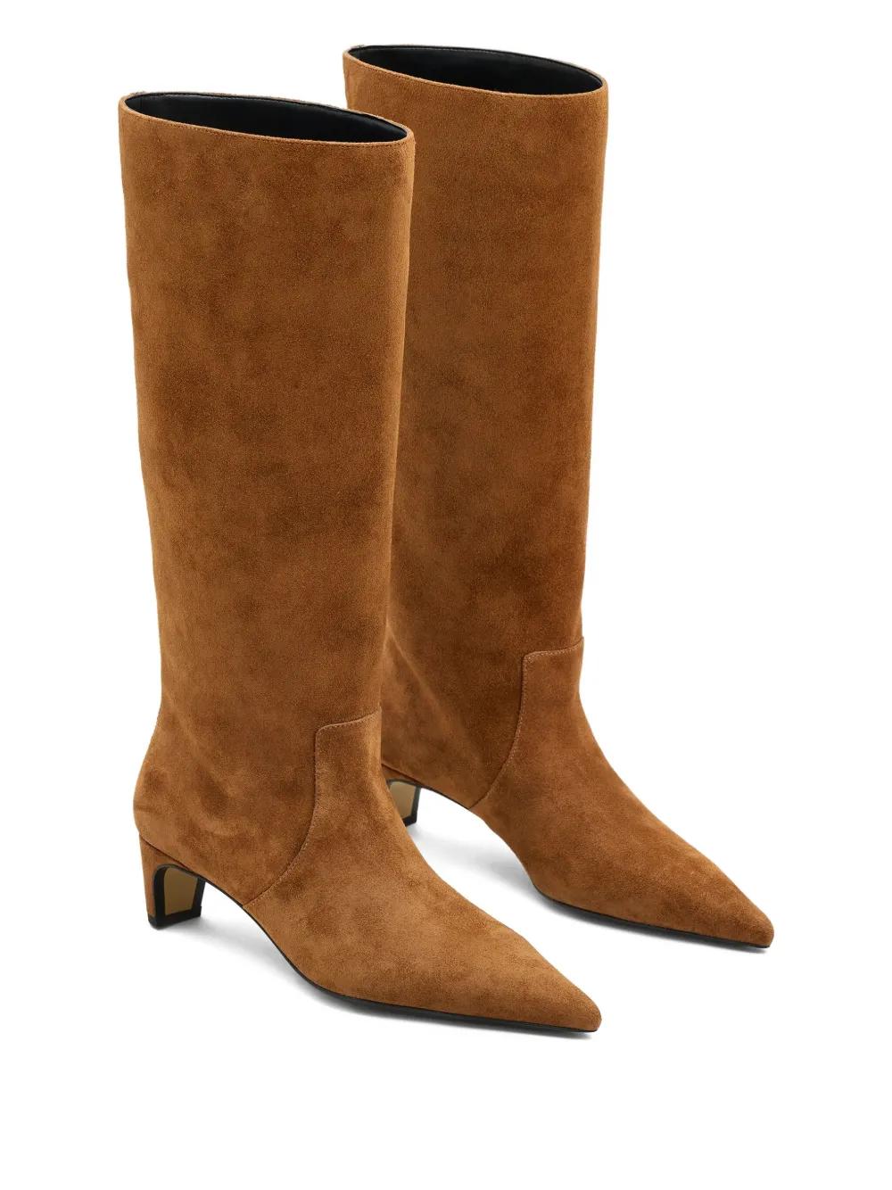 MARC JACOBS Knee High Suede Boots with Pointed Toes