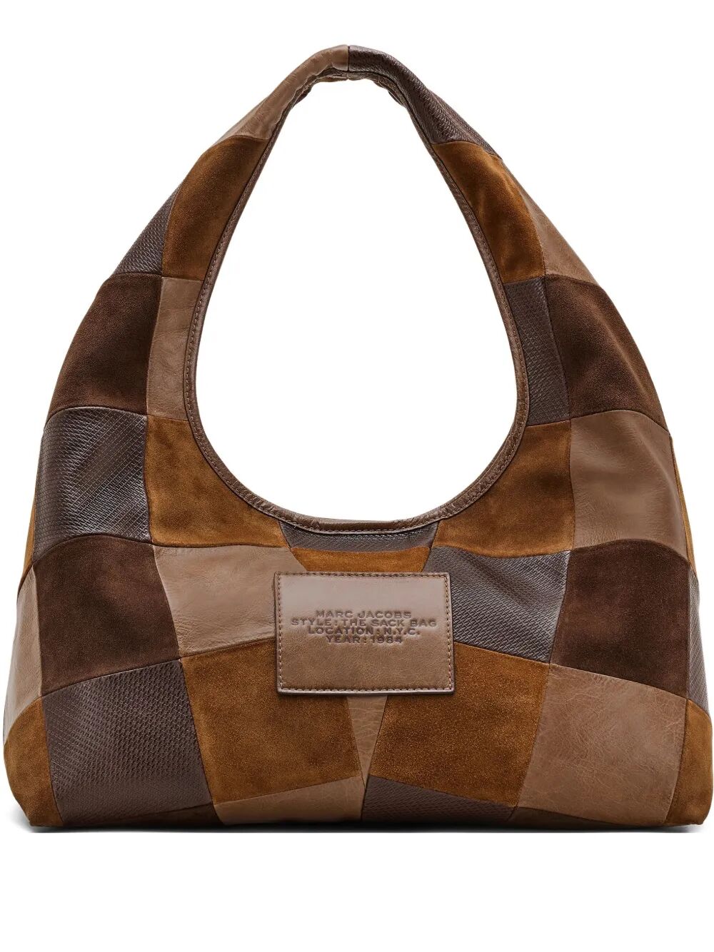 MARC JACOBS Suede Patchwork Sack Handbag (38 x 23 x 21 CM)
