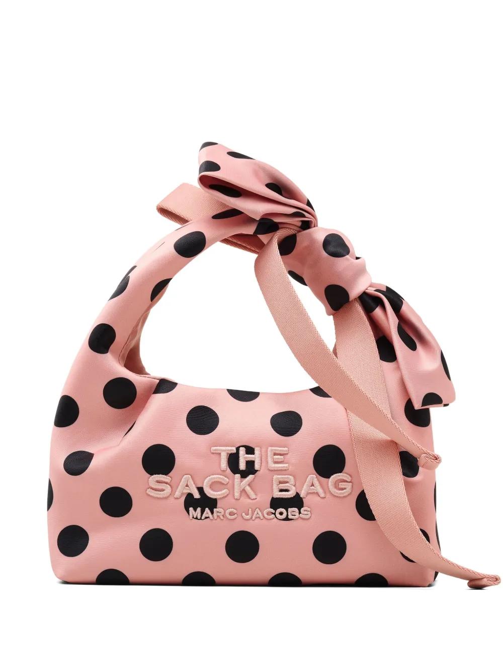 MARC JACOBS Playful Satin Dots Bow Mini Sack Handbag