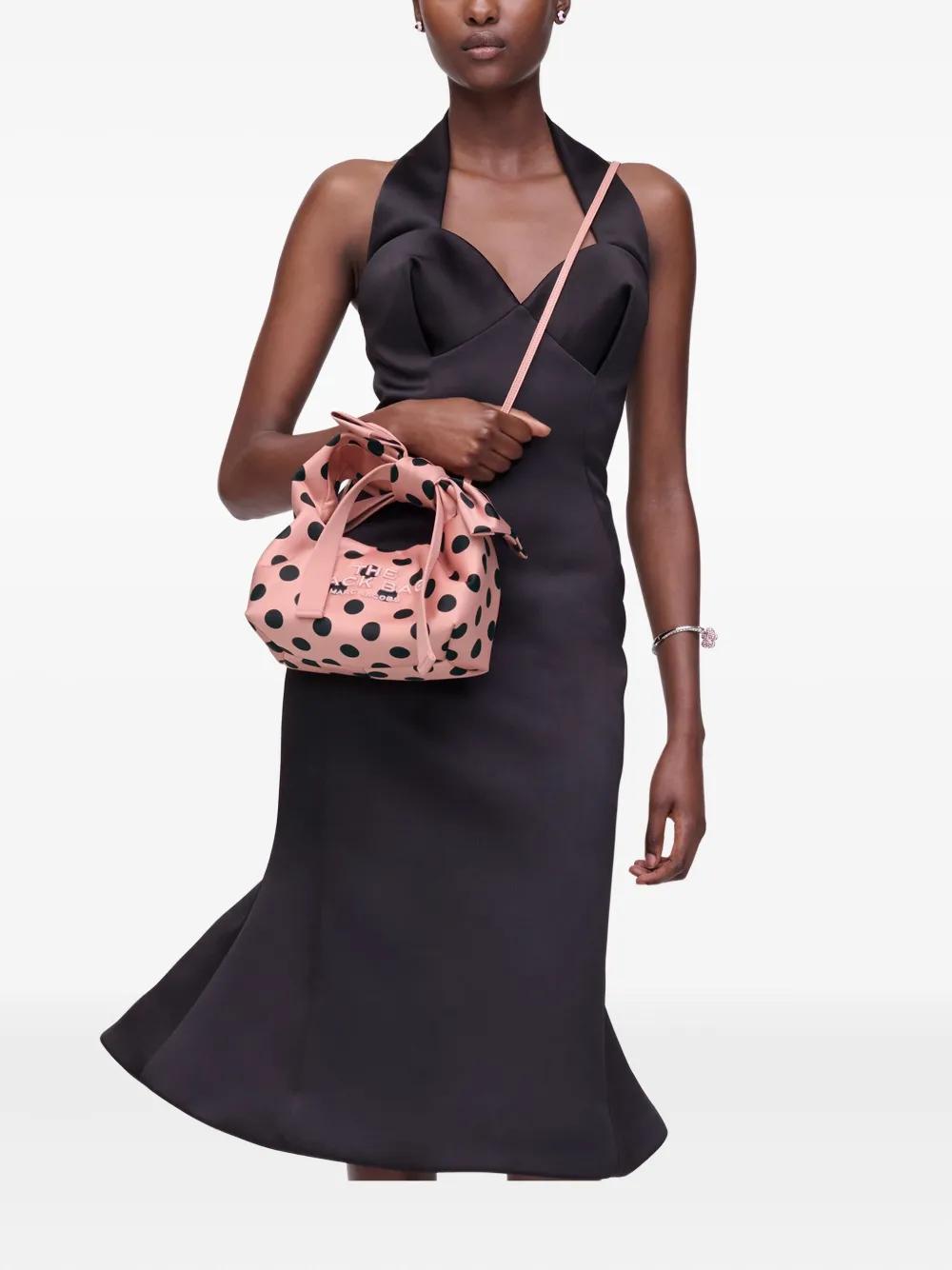 MARC JACOBS Playful Satin Dots Bow Mini Sack Handbag