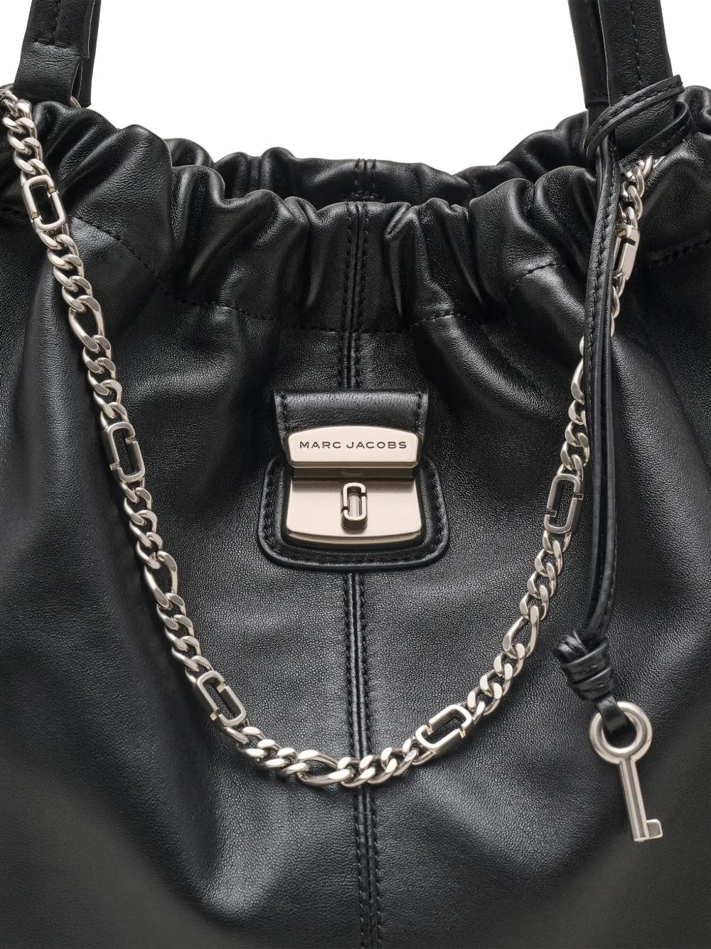 MARC JACOBS Cristina Chain Embellished Drawstring Tote Handbag