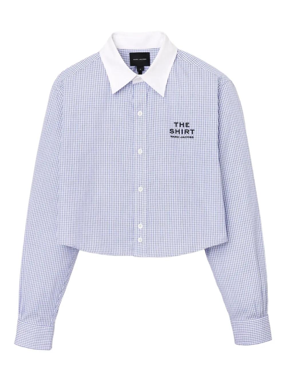 MARC JACOBS Checked Cropped Long Sleeve Shirt