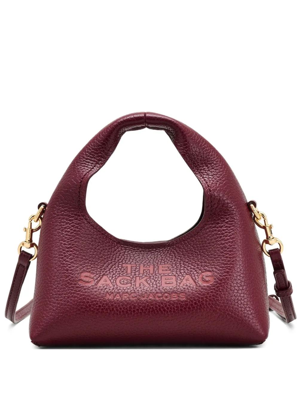MARC JACOBS Mini Crossbody Sack Handbag in Full-Grain Leather